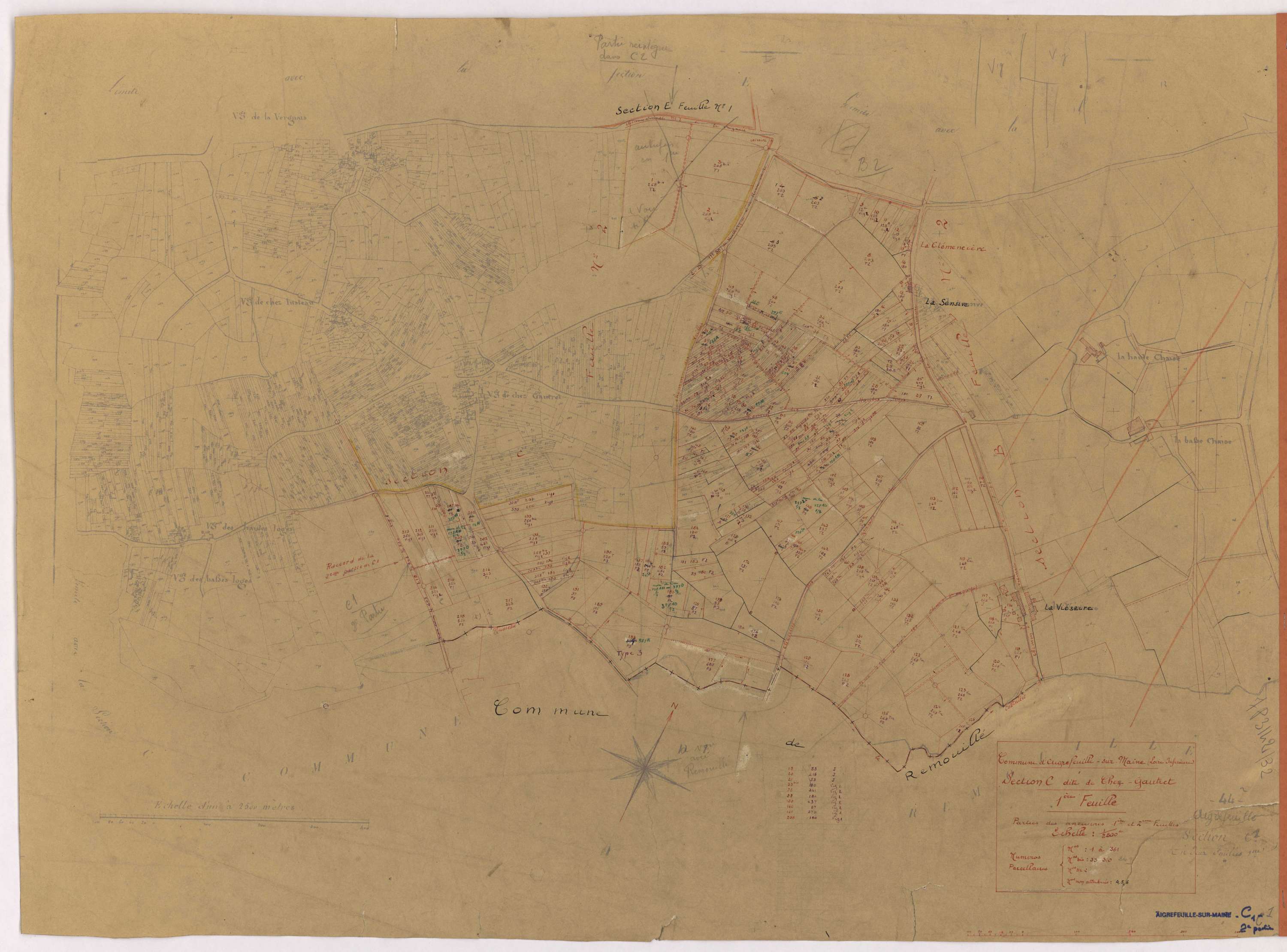 Aigrefeuille-sur-Maine - Section C11 Chez Gautret (section de) ; 1-219