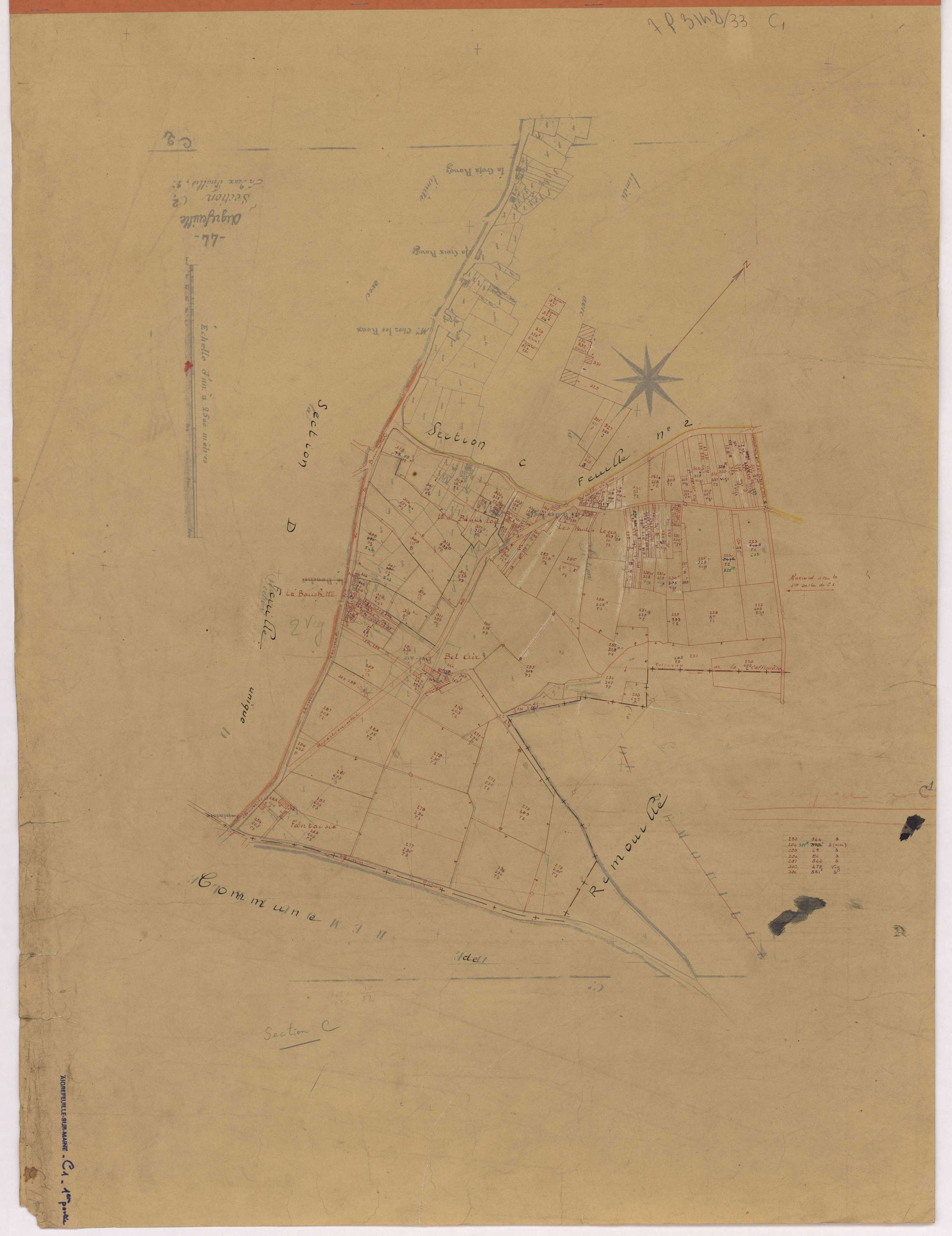 Aigrefeuille-sur-Maine - Section C12 Chez Gautret (section de) ; 220-361