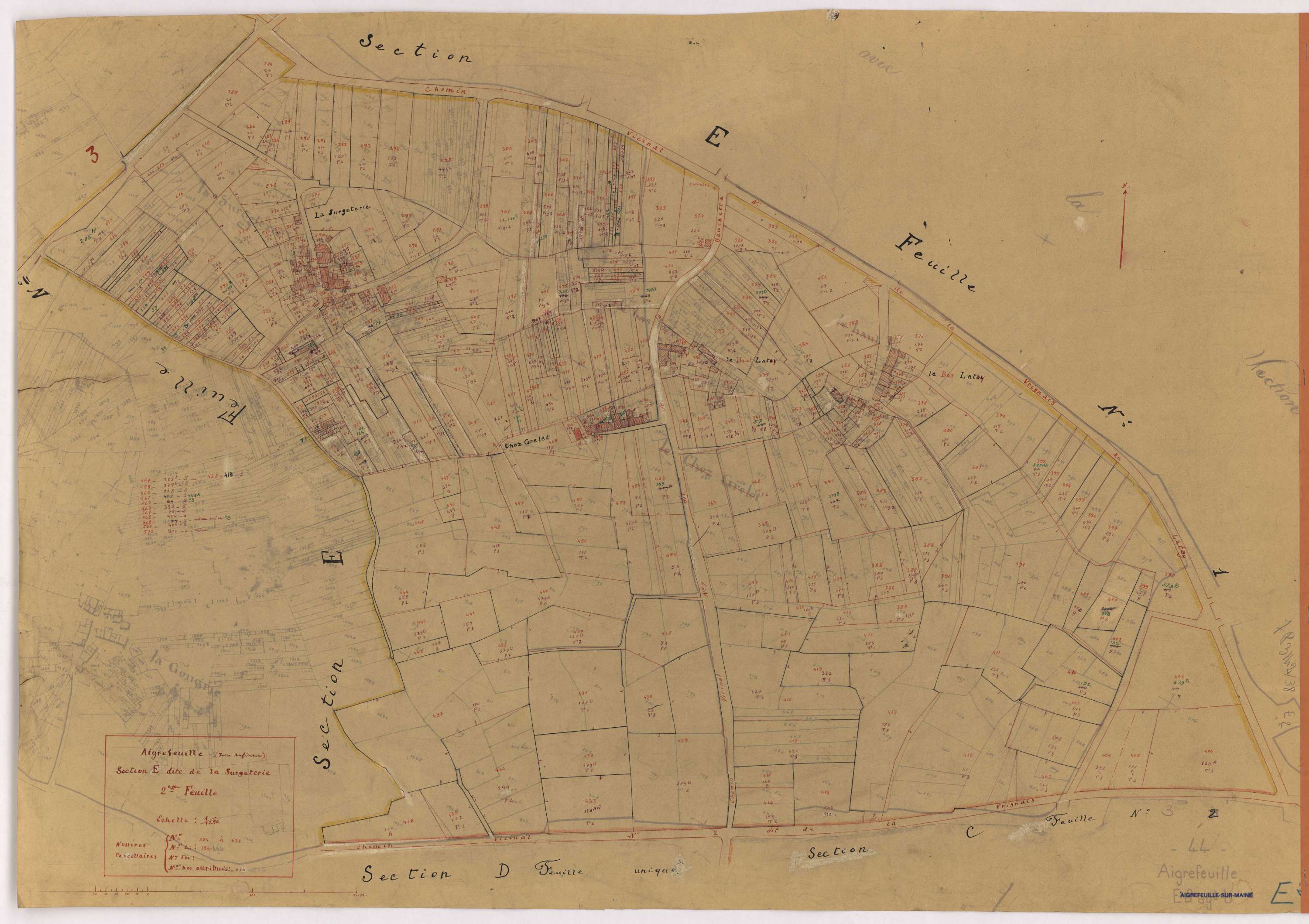 Aigrefeuille-sur-Maine - Section E2 Surgetterie (section de La) ; 284-620