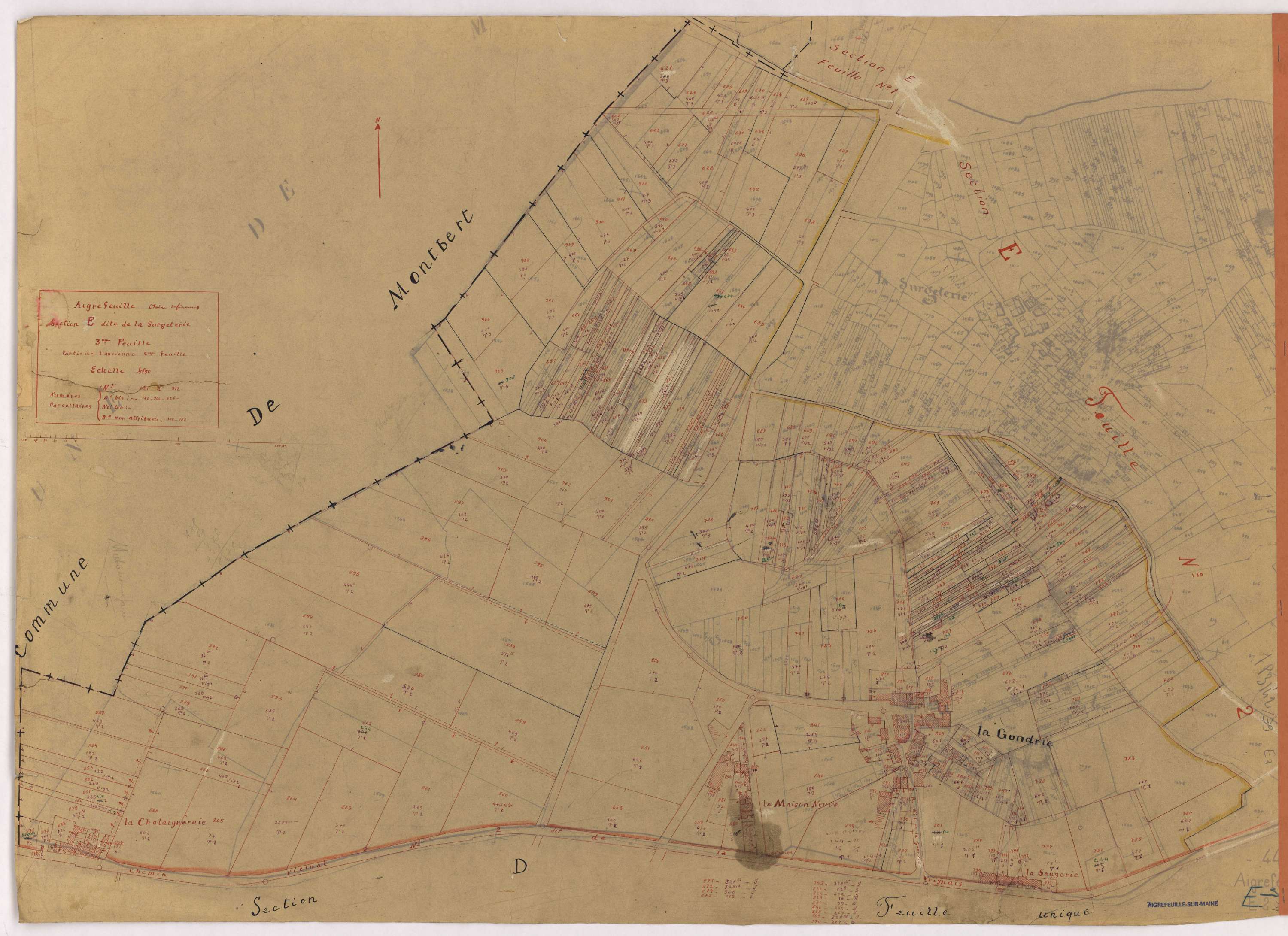 Aigrefeuille-sur-Maine - Section E3 Surgetterie (section de La) ; 621-912