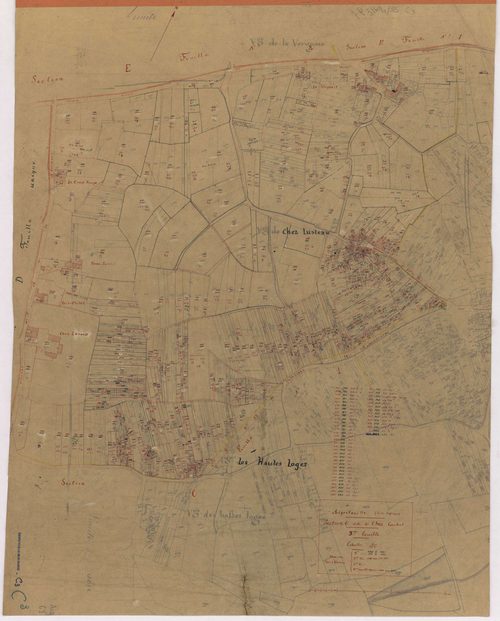 Aigrefeuille-sur-Maine - Section C3 Chez Gautret (section de) ; 685-1051