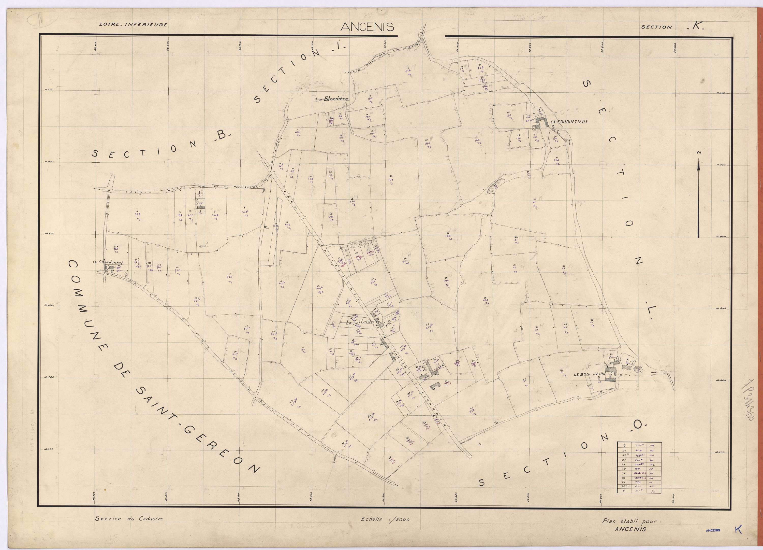 Ancenis - Section K 1-126