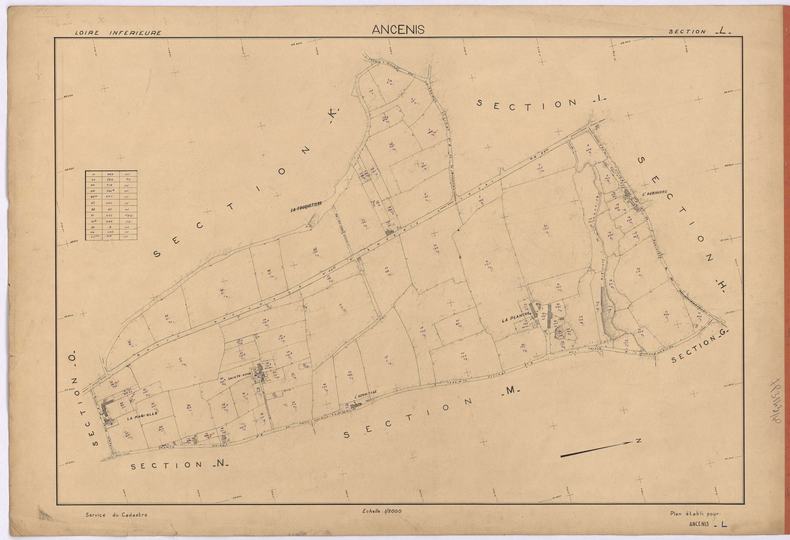Ancenis - Section L 1-109
