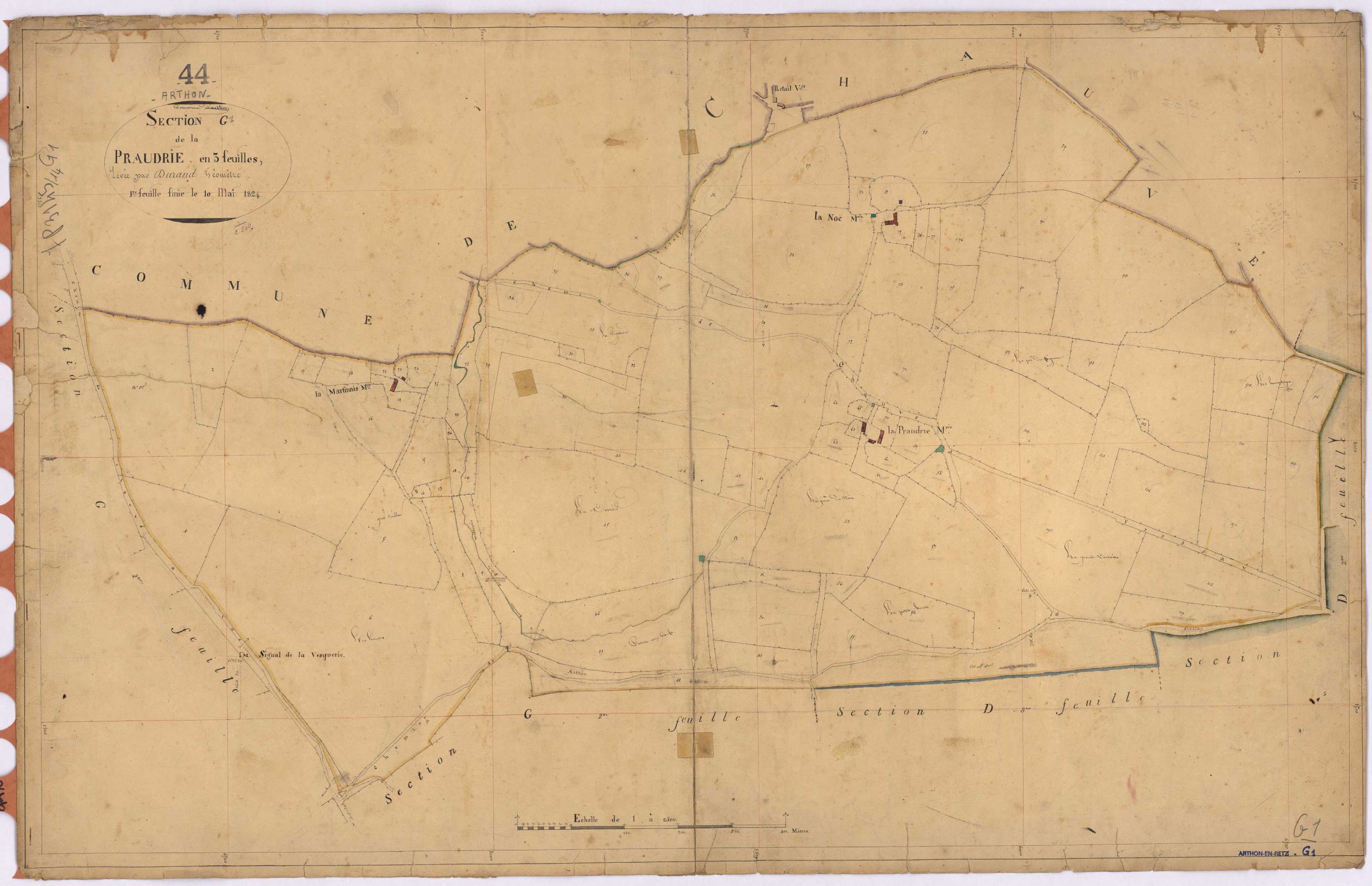 Arthon-en-Retz - Section G1 Praudrie (section de La)