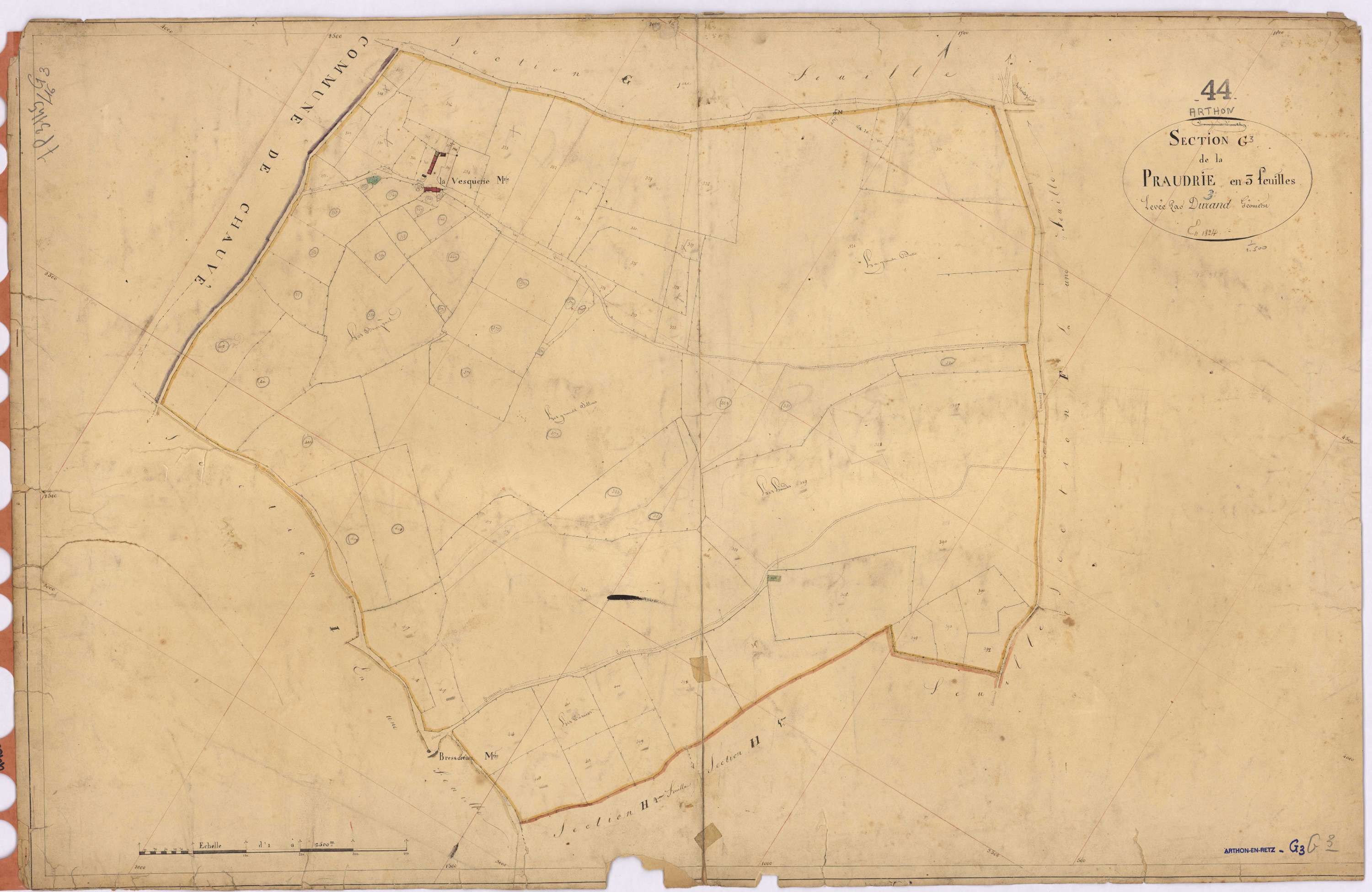 Arthon-en-Retz - Section G3 Praudrie (section de La)