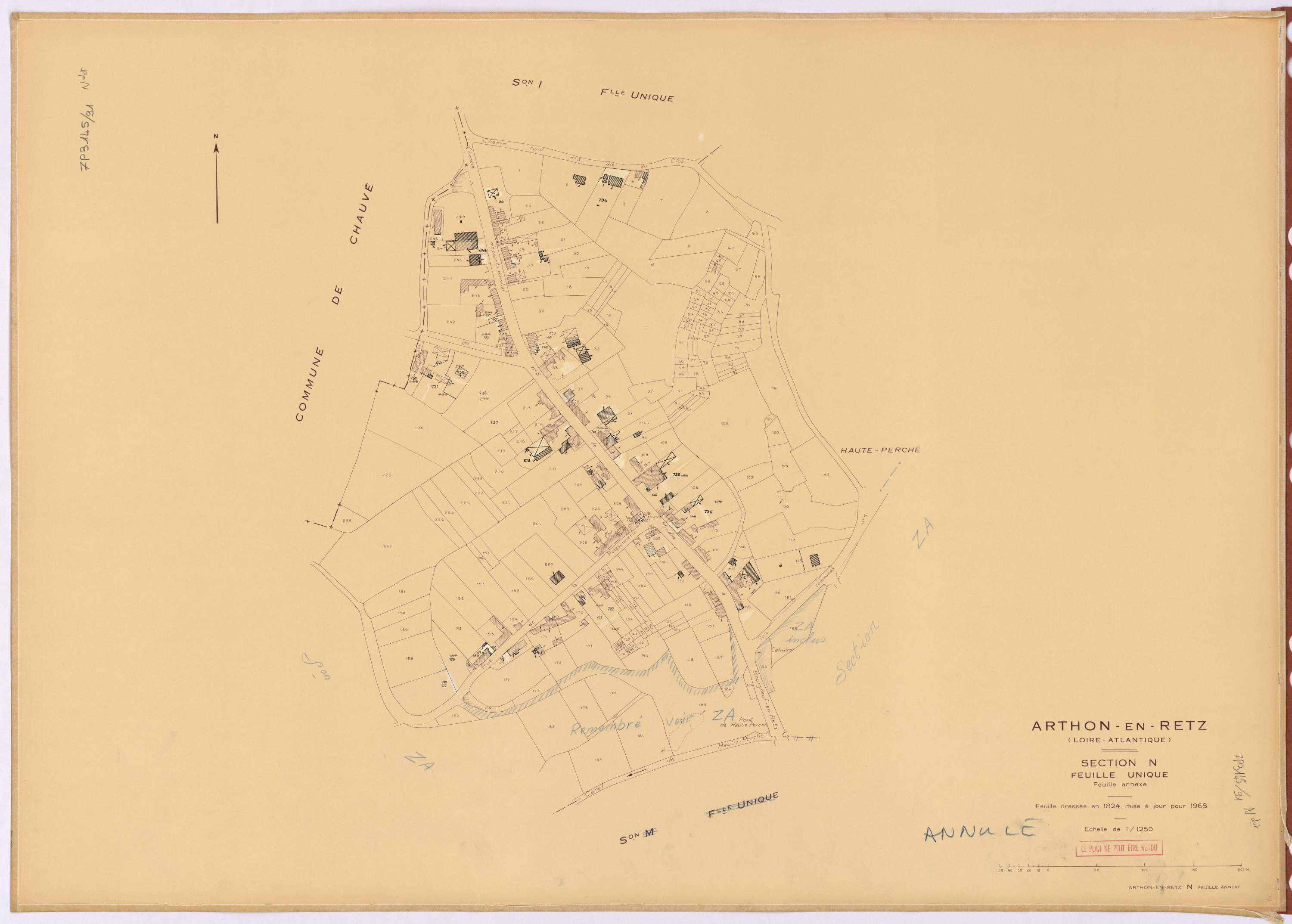 Arthon-en-Retz - Section N (développement) Développement du village de la partie A
