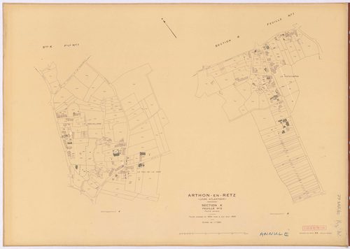Arthon-en-Retz - Section K2 (développement) Développement des villages de la partie A et de la partie B