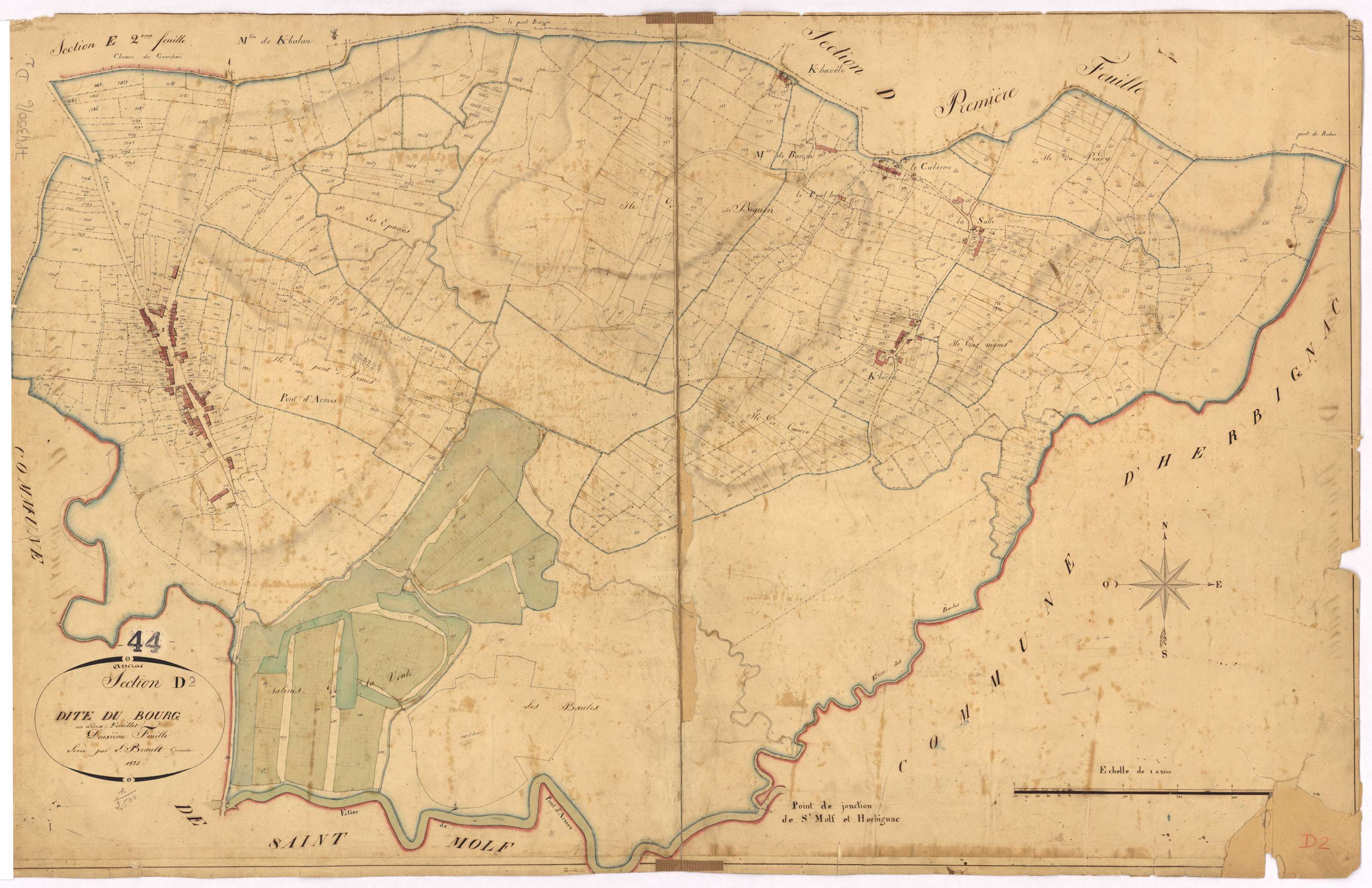 Assérac - Section D2 Bourg (section du)