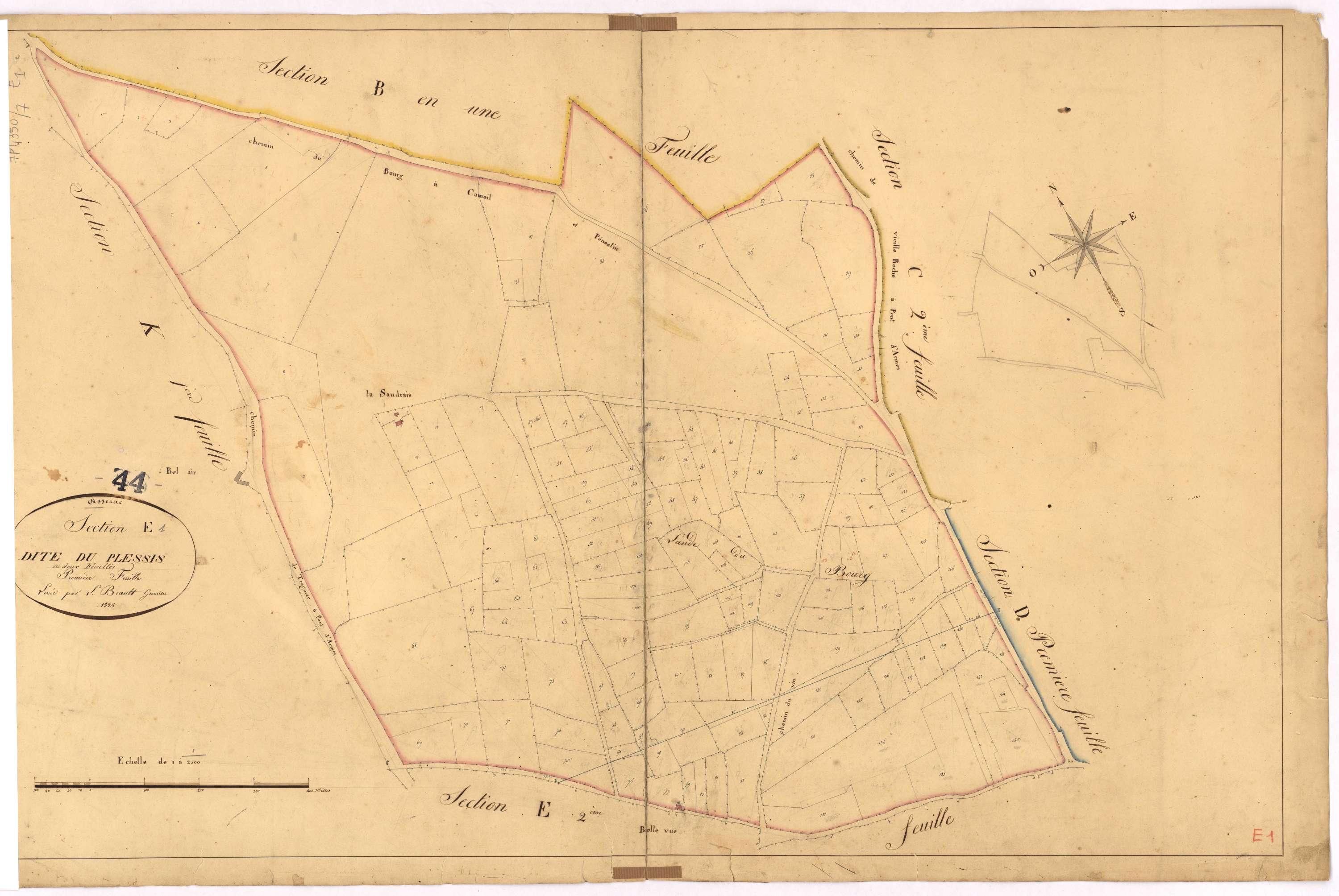 Assérac - Section E1 Plessis (section du)