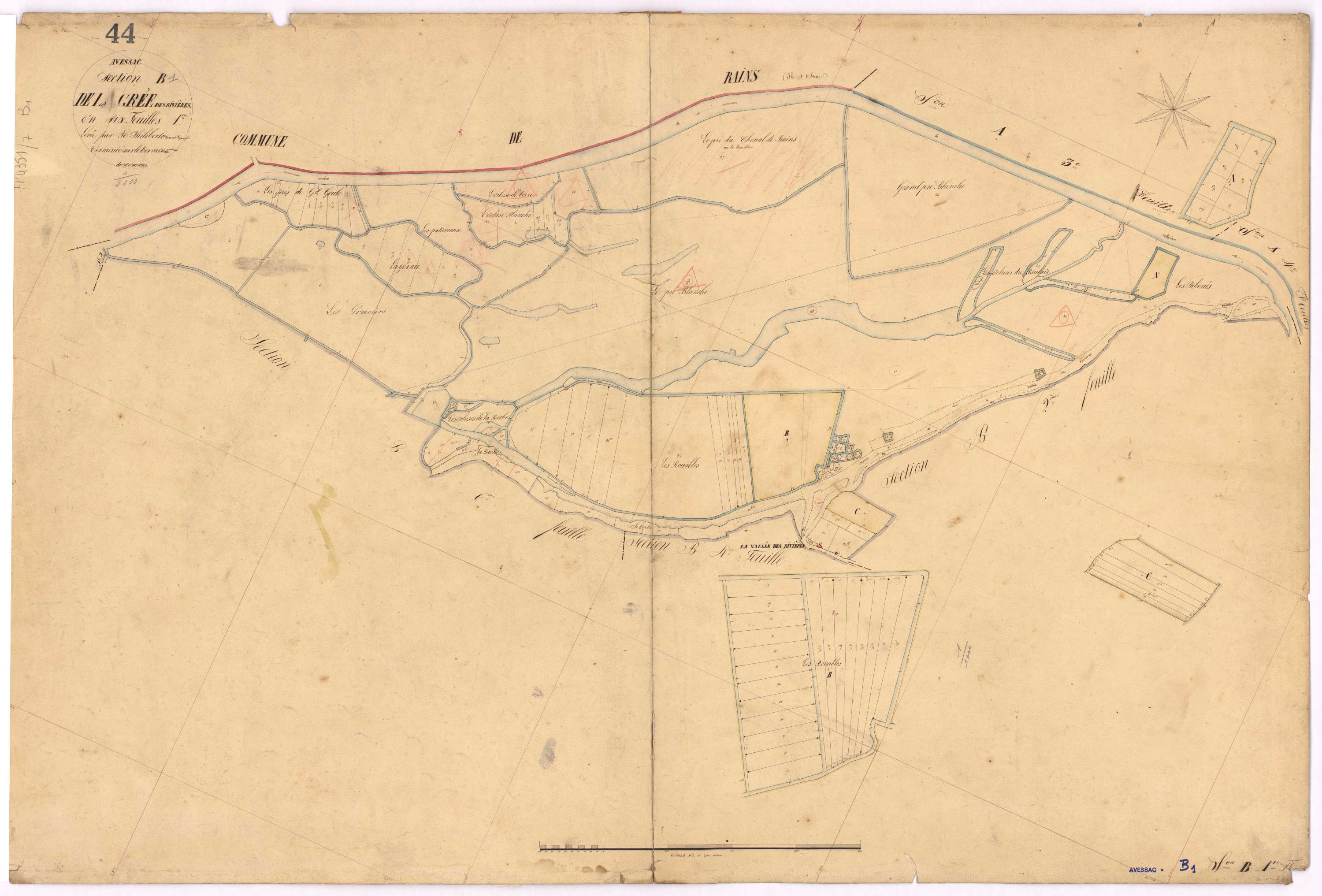 Avessac - Section B1 Grée des Rivières (section de La) ; 1-124