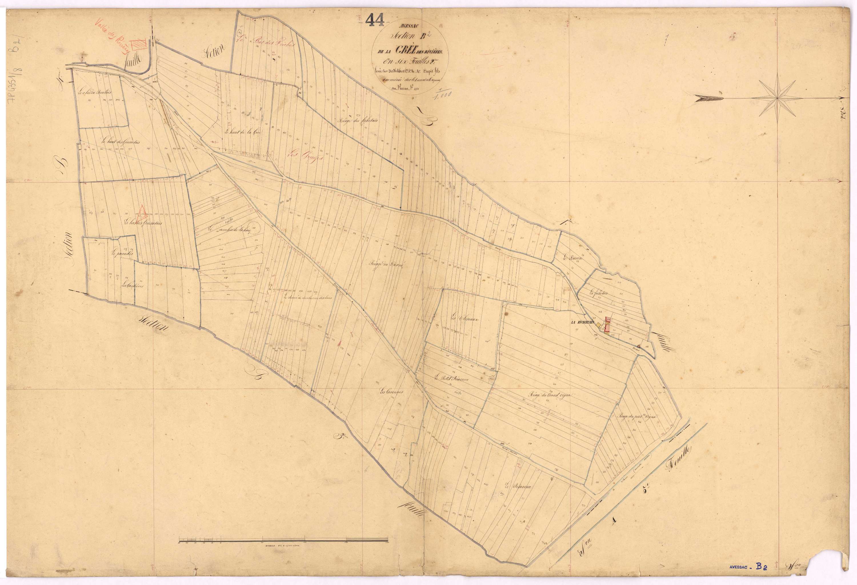 Avessac - Section B2 Grée des Rivières (section de La) ; 125-474