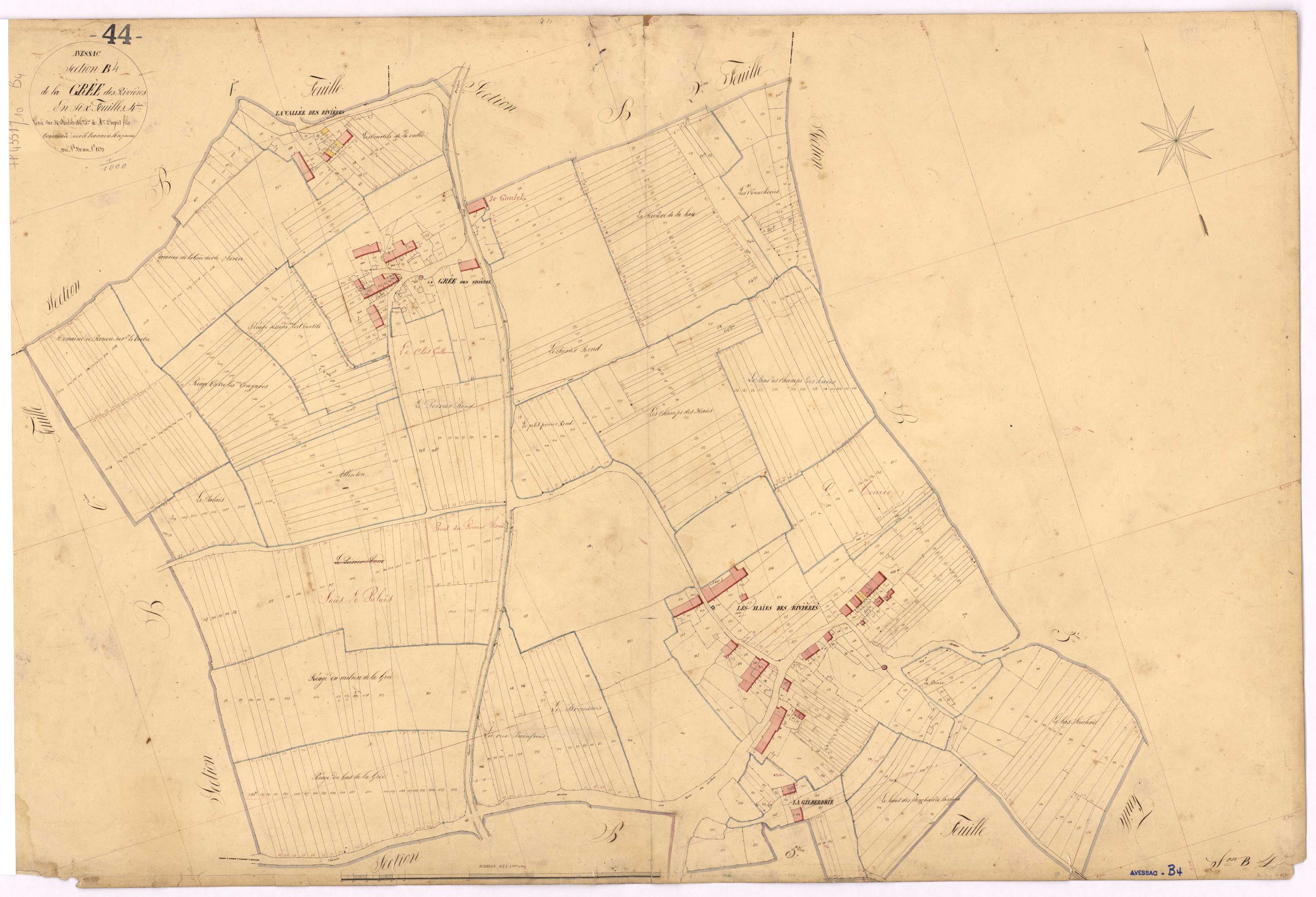 Avessac - Section B4 Grée des Rivières (section de La) ; 530-1153