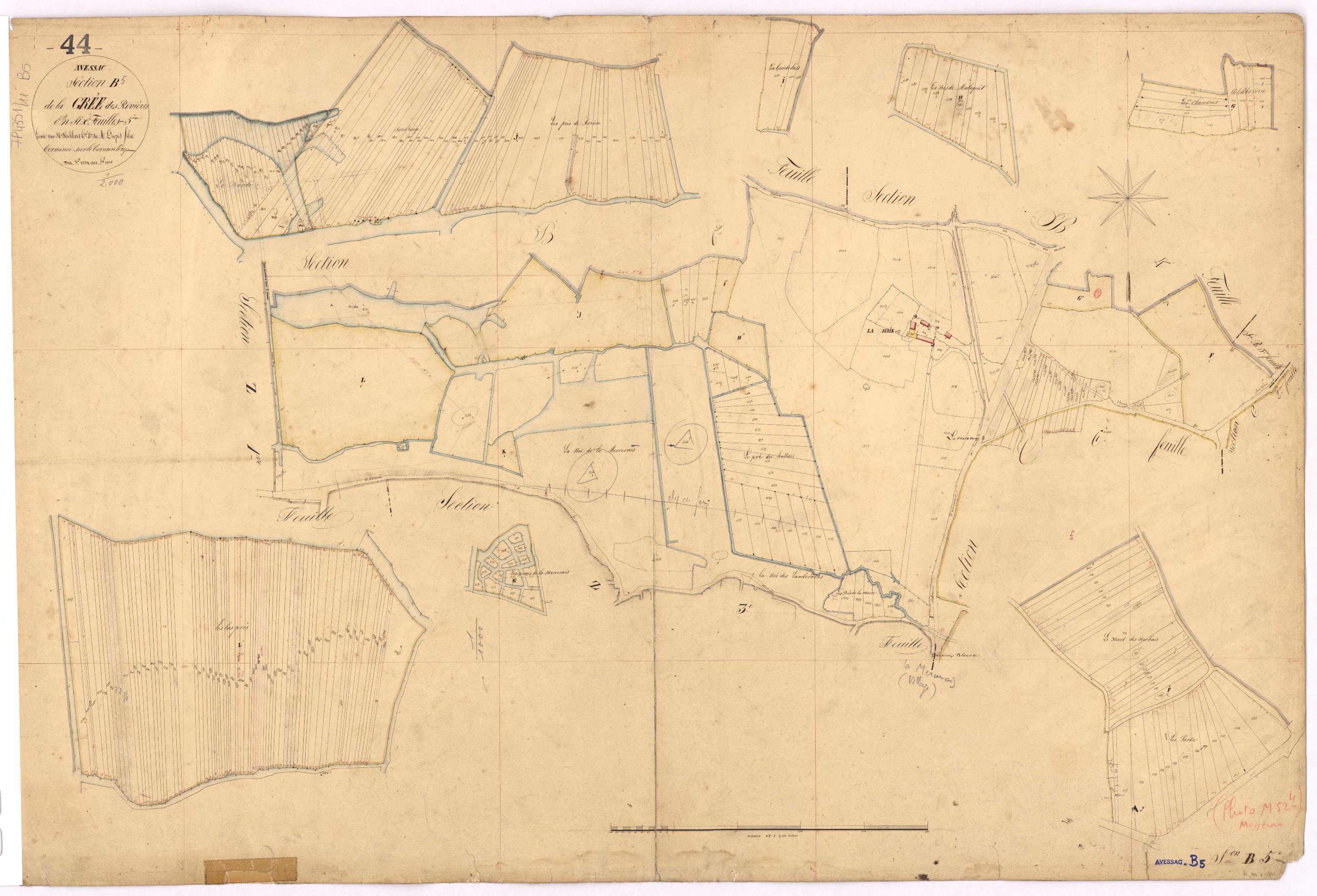 Avessac - Section B5 Grée des Rivières (section de La) ; 1154-1438