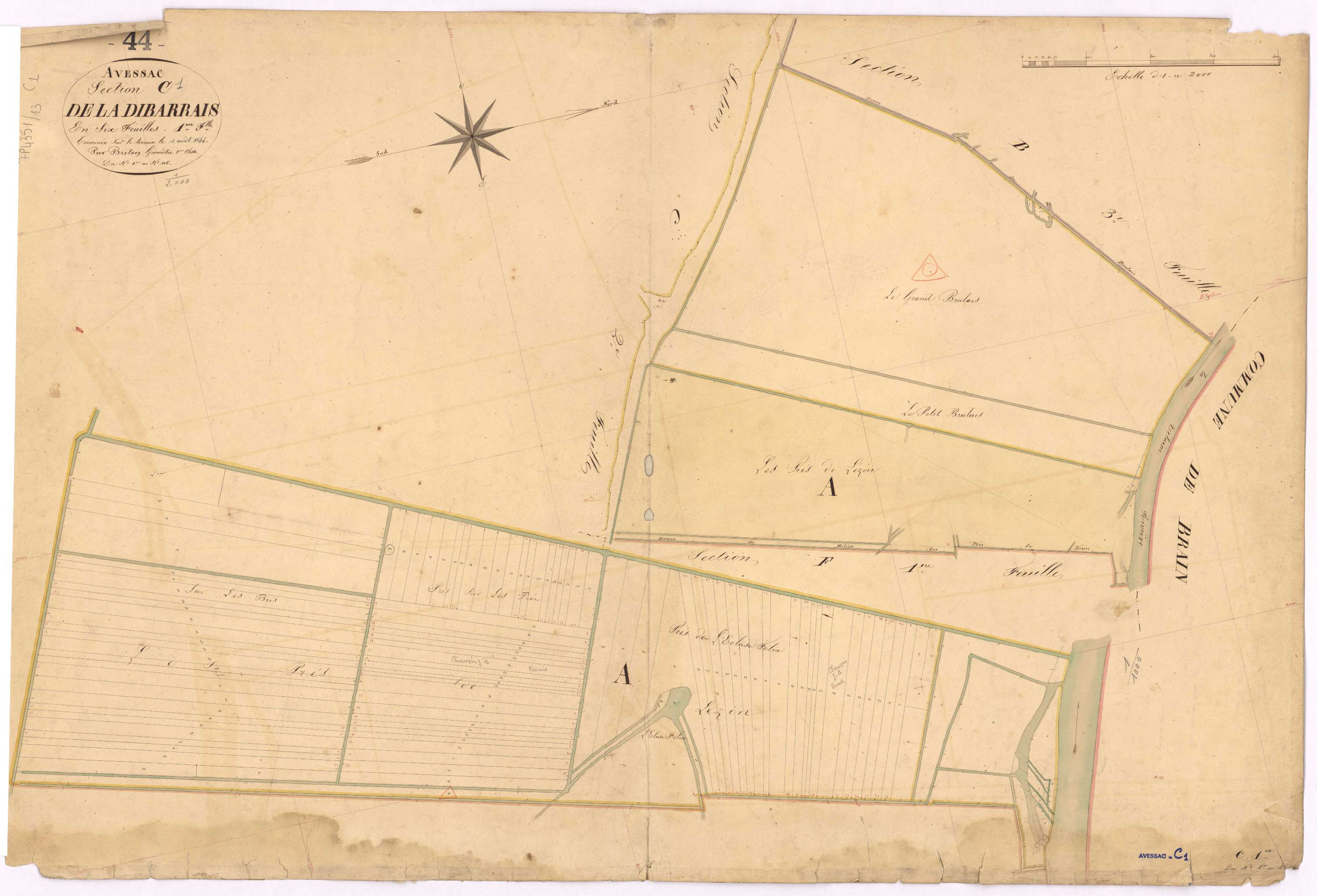 Avessac - Section C1 Dibarrais (section de La) ; 1-116