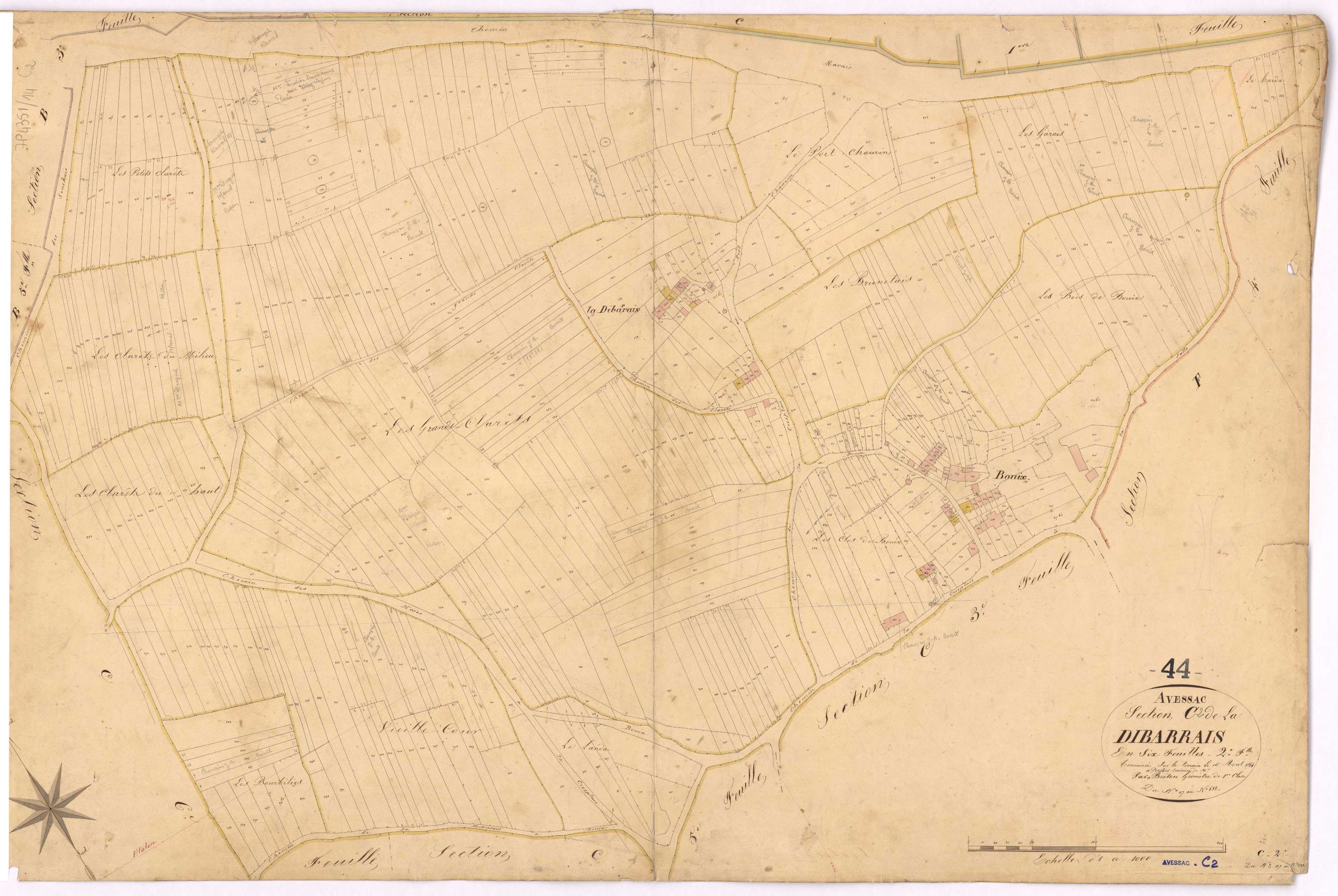 Avessac - Section C2 Dibarrais (section de La) ; 117-688