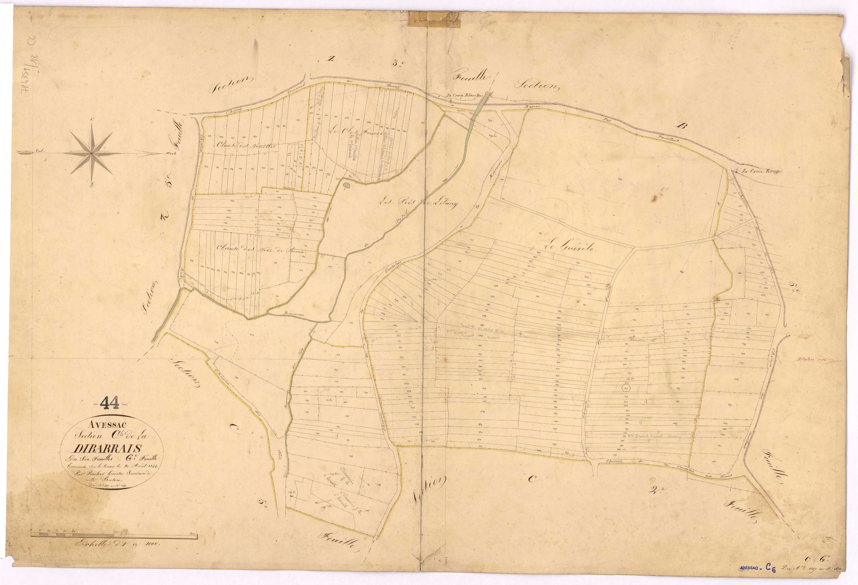 Avessac - Section C6 Dibarrais (section de La) ; 1387-1650