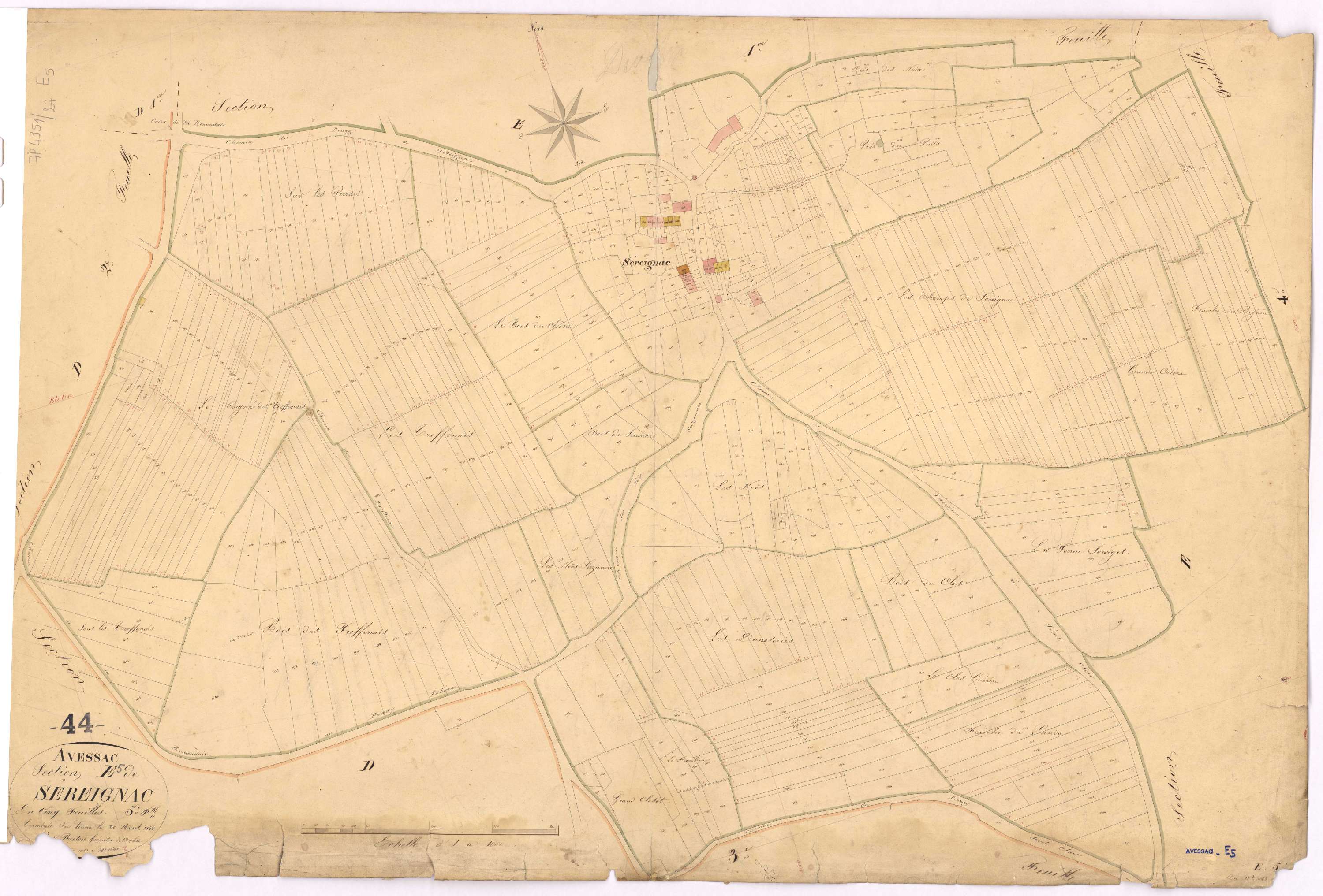 Avessac - Section E5 Séreignac (section de) ; 1063-1641