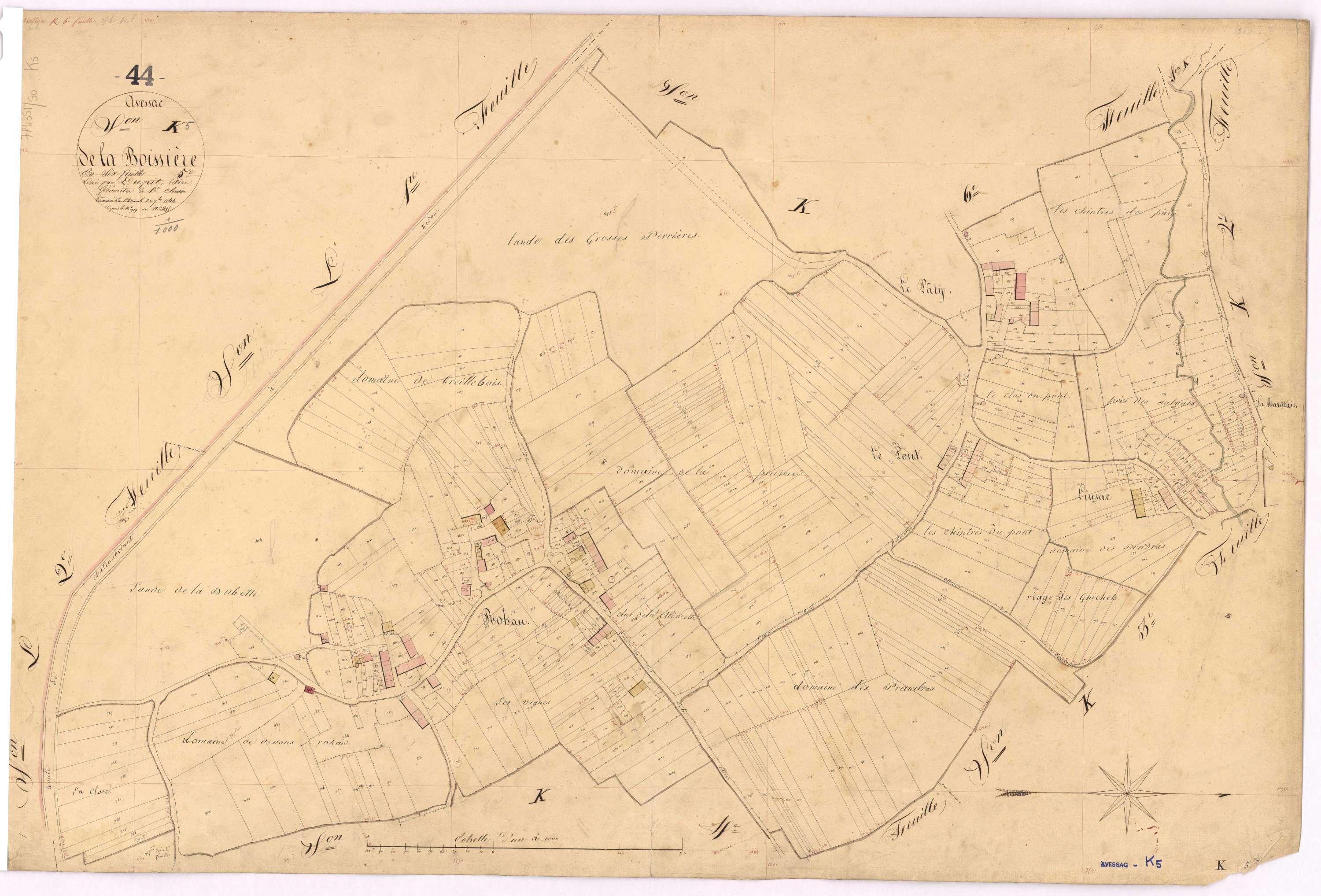 Avessac - Section K5 Boissière (section de La) ; 920-1485