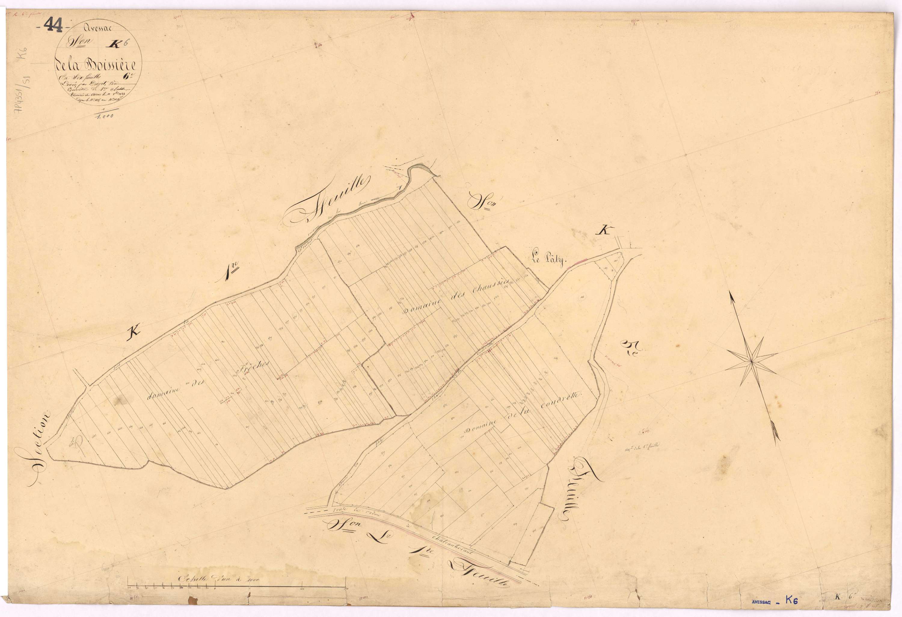Avessac - Section K6 Boissière (section de La) ; 1486-1623
