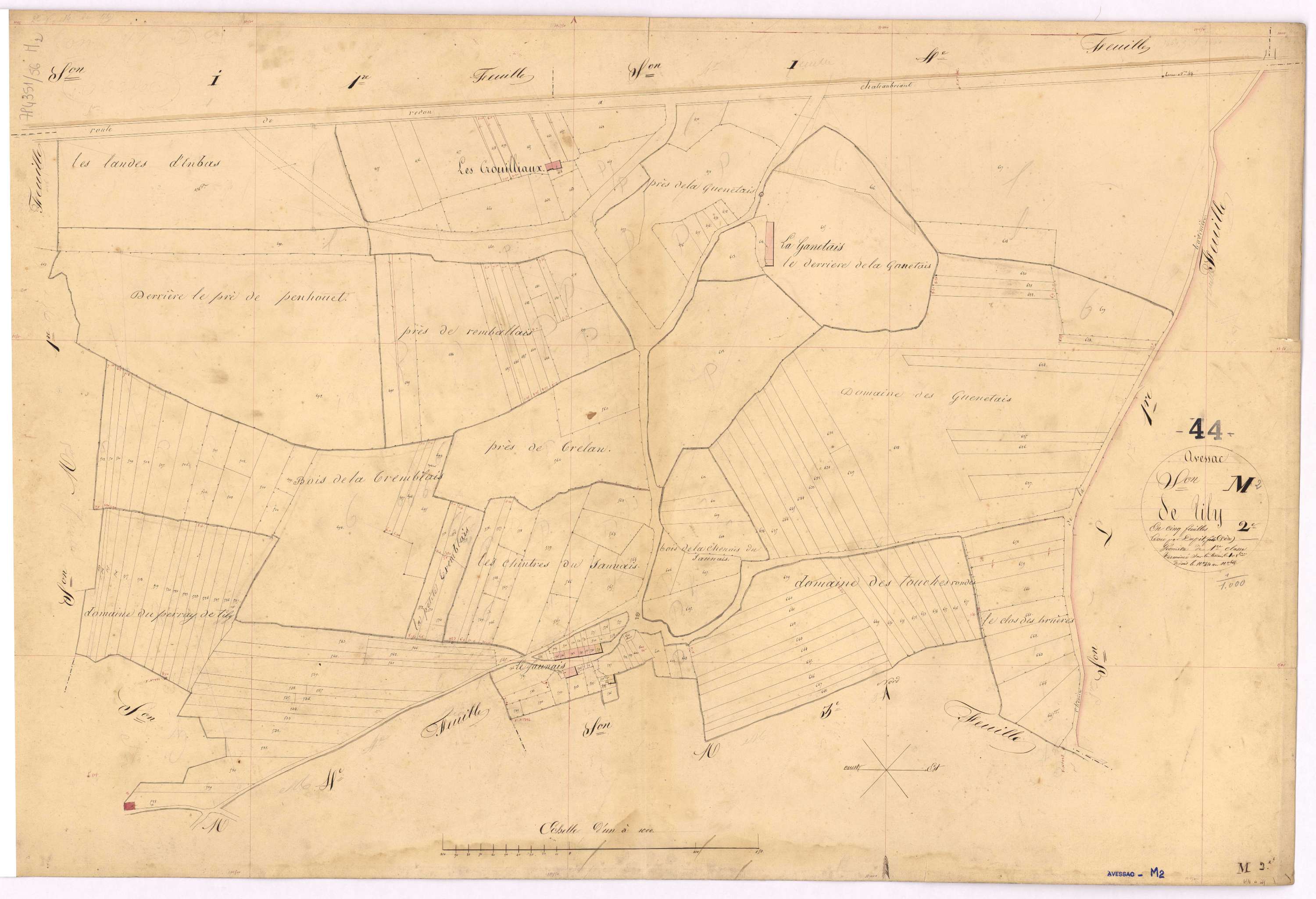 Avessac - Section M2 Tily (section du) ; 454-665