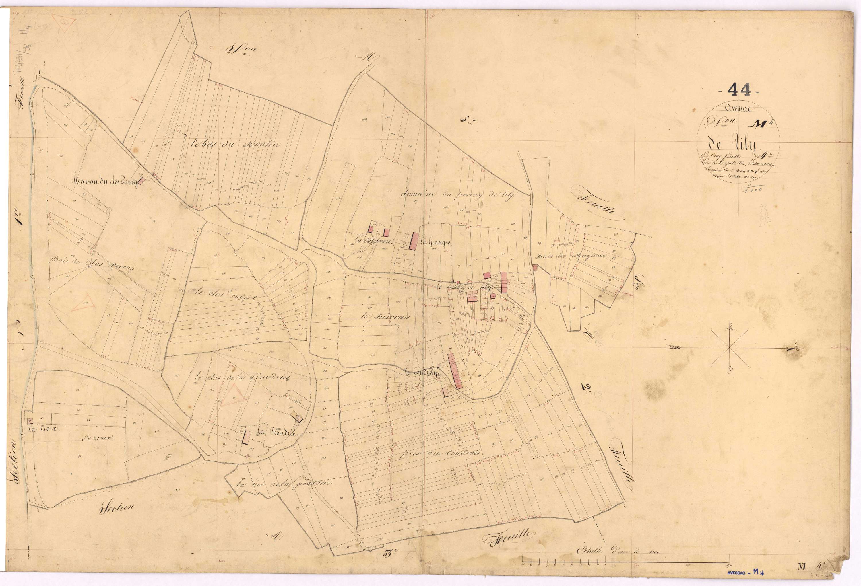 Avessac - Section M4 Tily (section du) ; 812-1199
