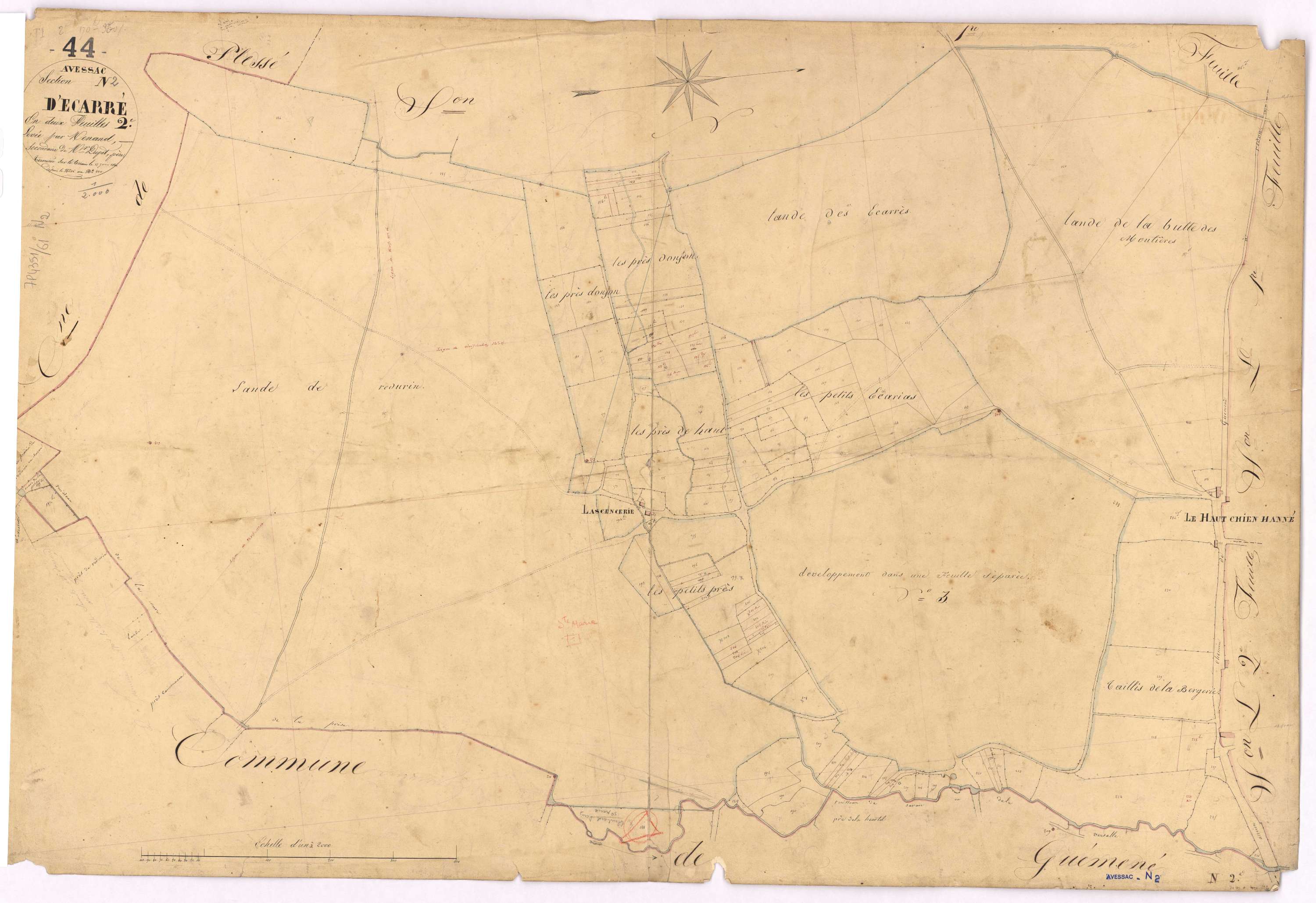 Avessac - Section N2 Ecarré (section d') ; 117-420