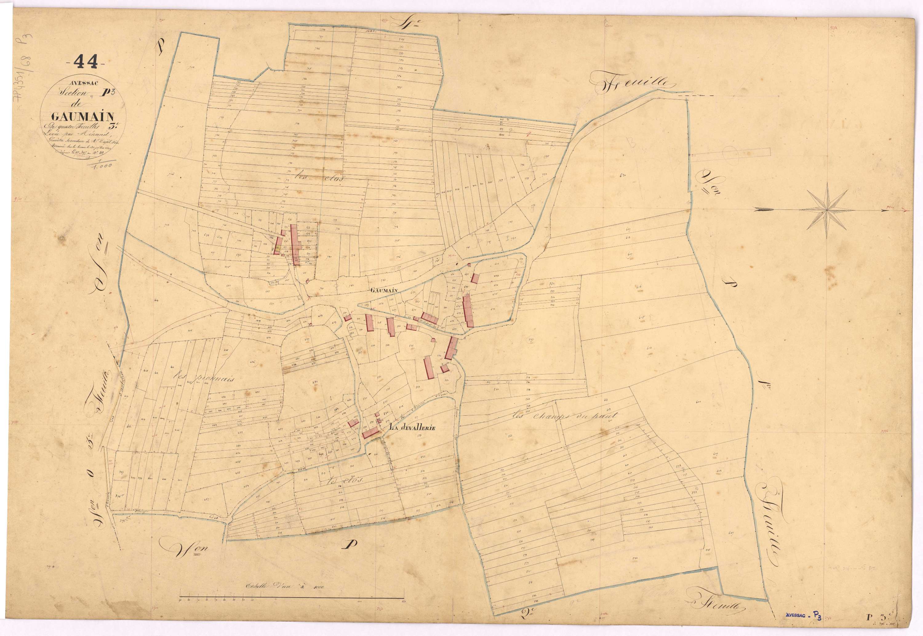 Avessac - Section P3 Gaumain (section de) ; 396-812