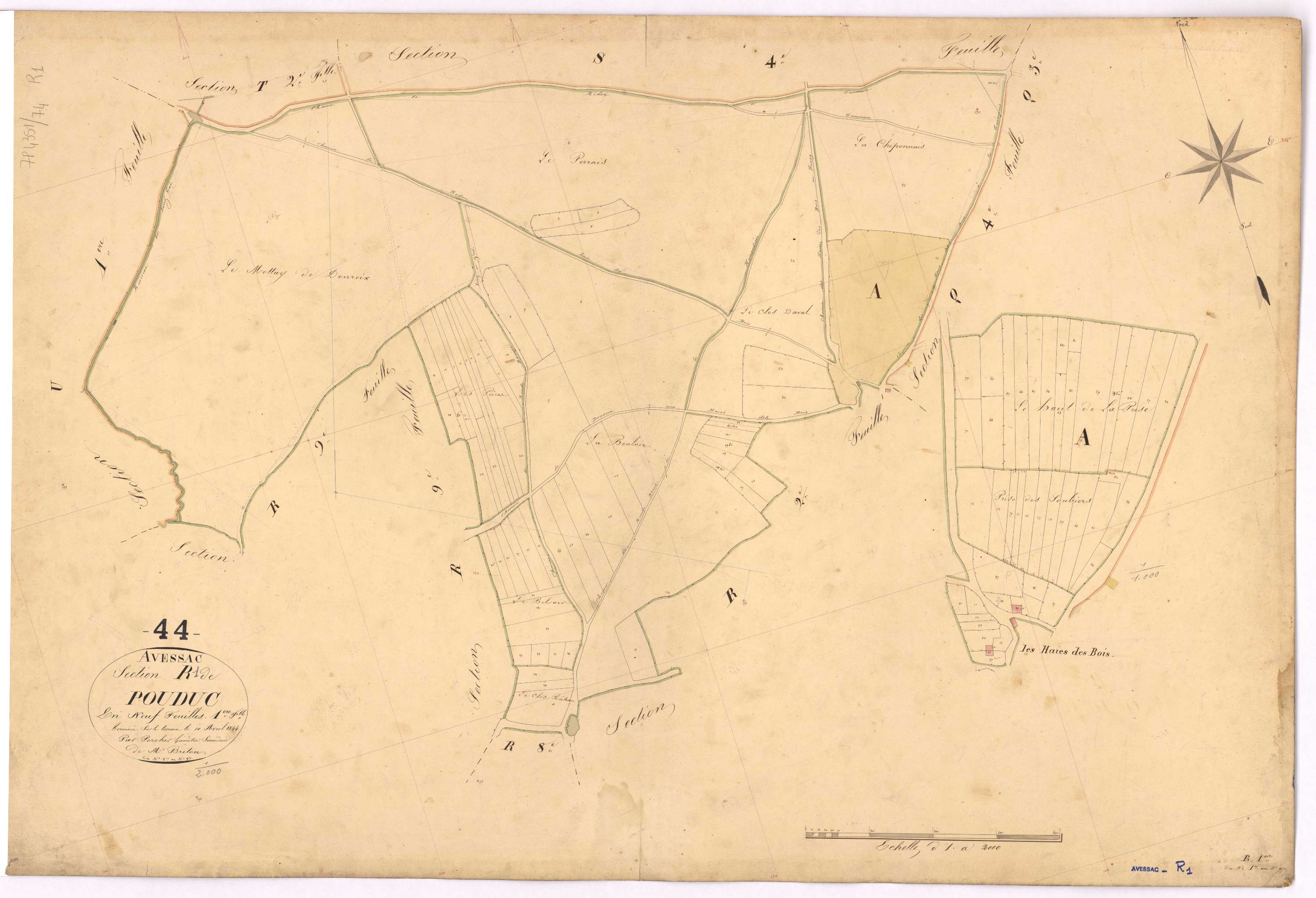 Avessac - Section R1 Pouduc (section de) ; 1-97