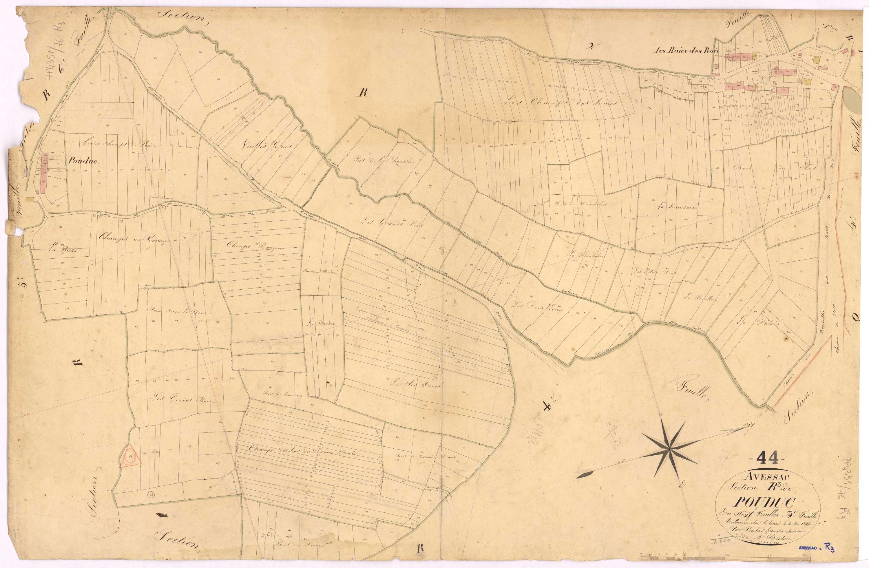 Avessac - Section R3 Pouduc (section de) ; 418-866