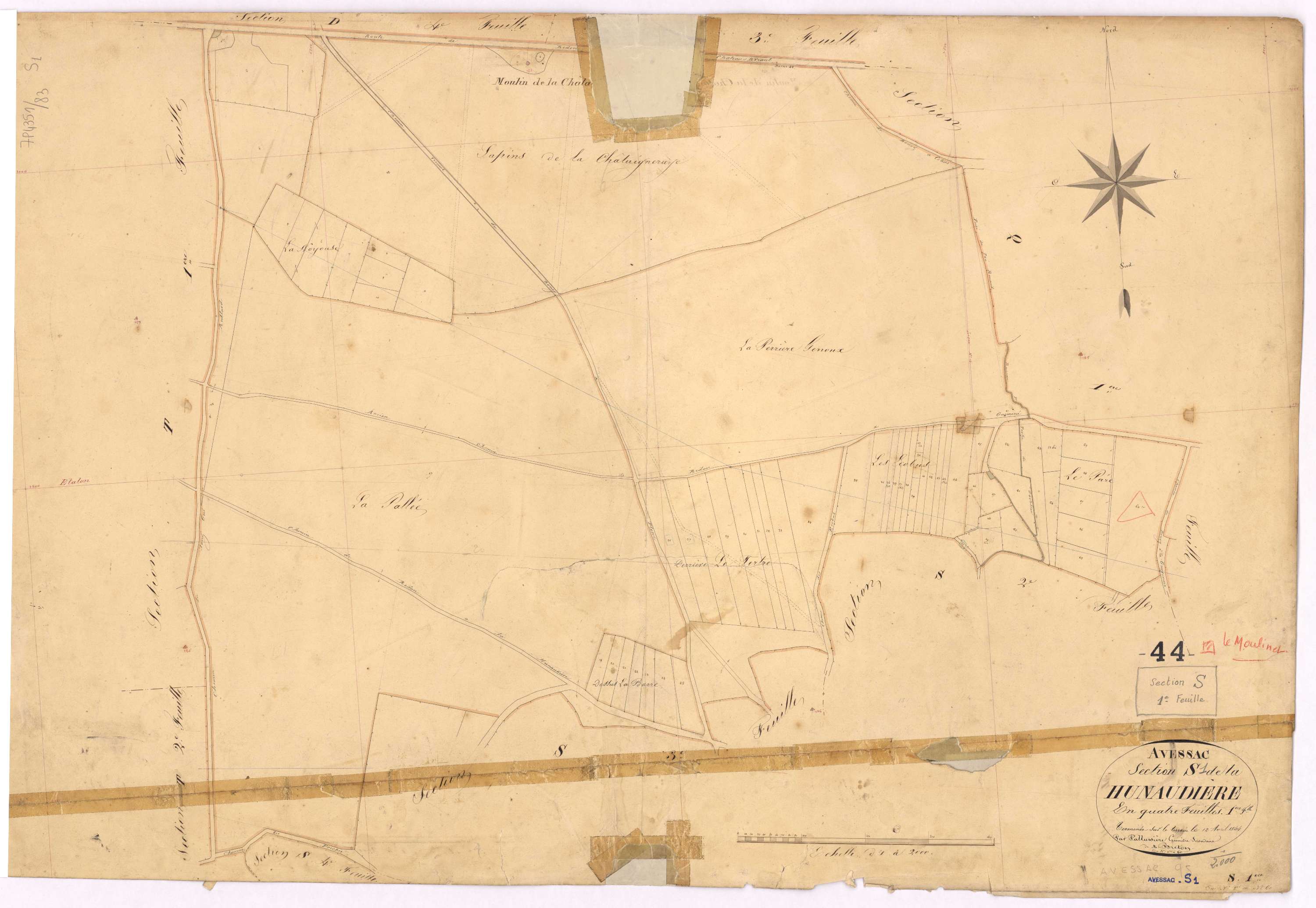 Avessac - Section S1 Hunaudière (section de La) ; 1-60