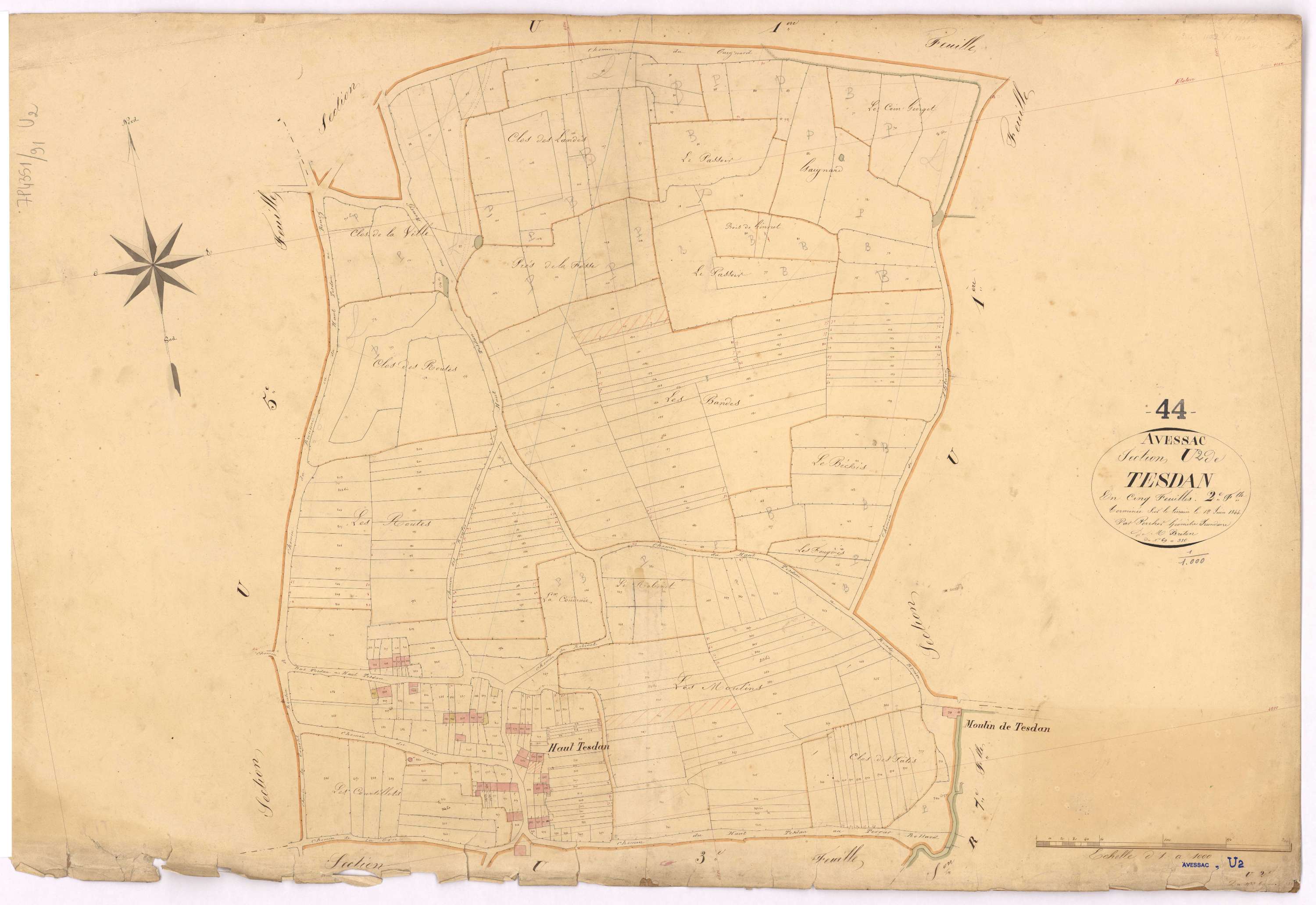 Avessac - Section U2 Tesdan (section de) ; 69-380