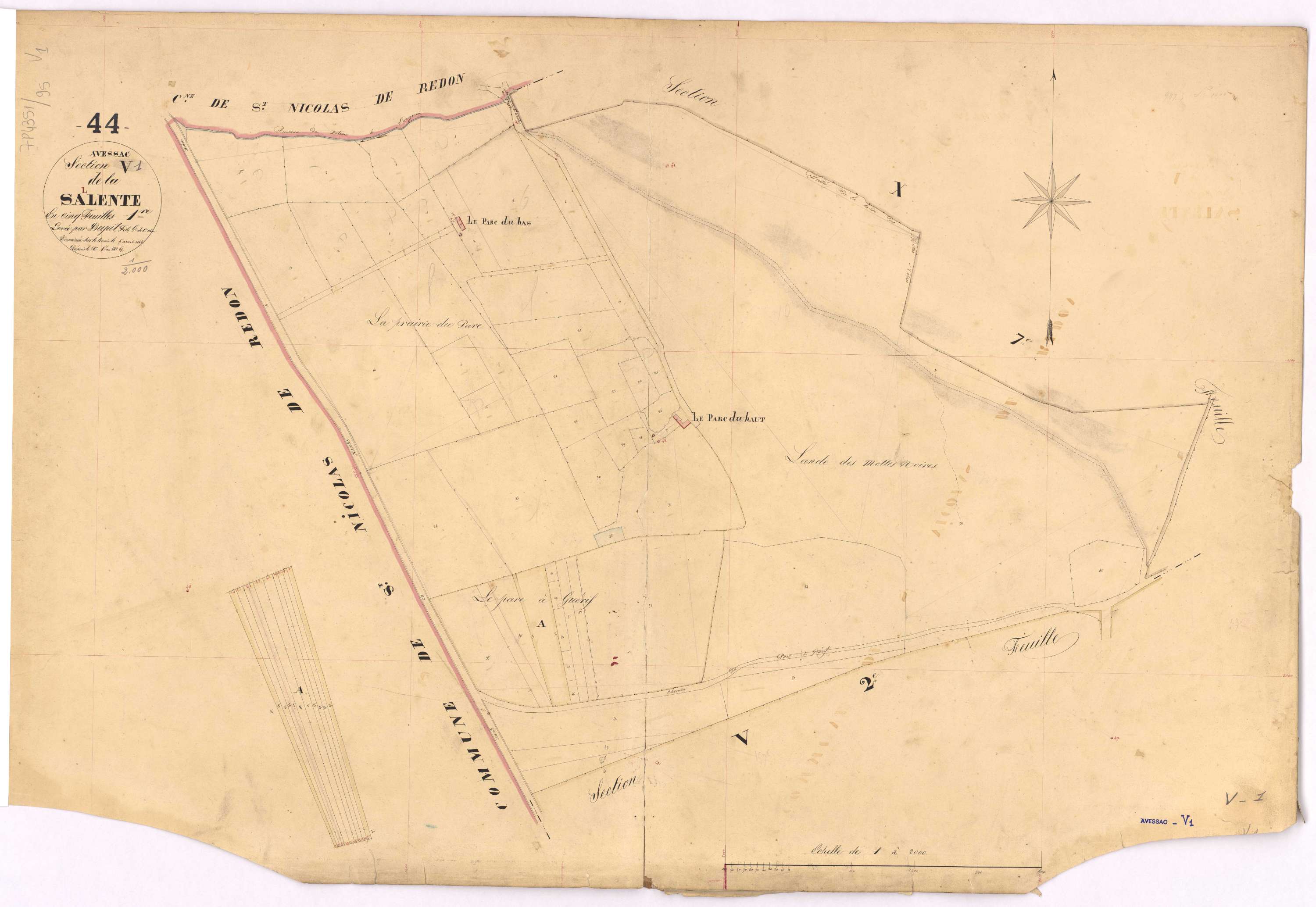 Avessac - Section V1 Salente (section de La) ; 1-61