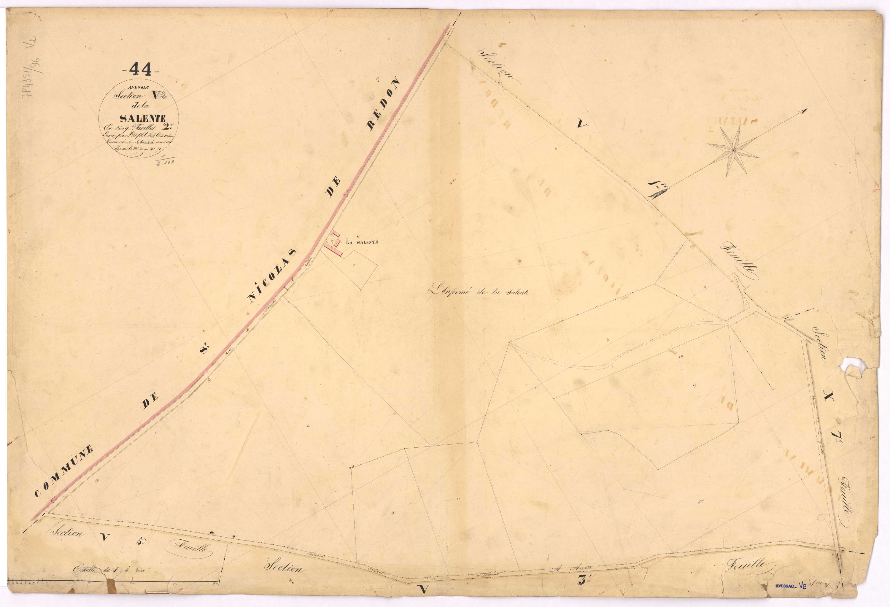 Avessac - Section V2 Salente (section de La) ; 61-71