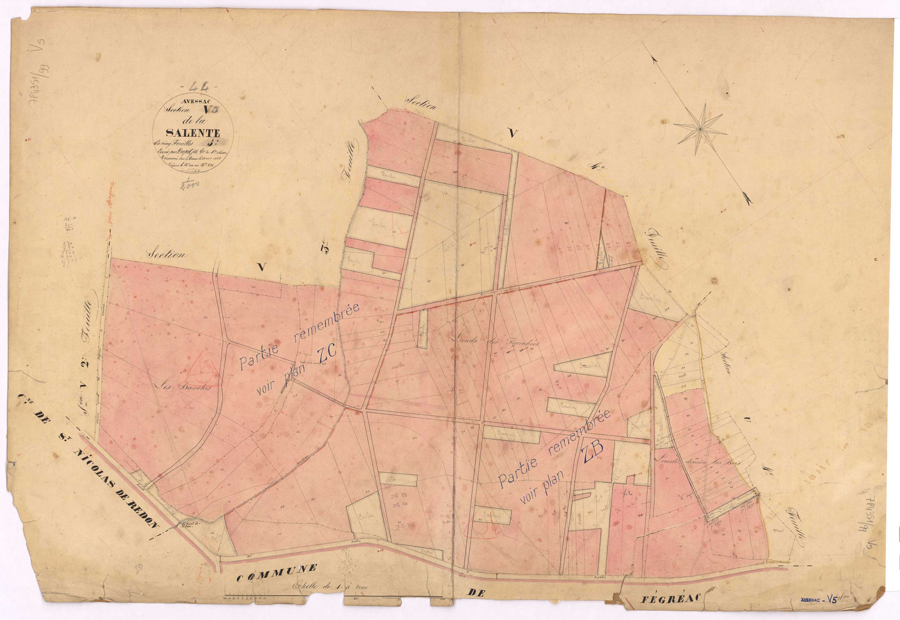Avessac - Section V5 Salente (section de La) ; 349-432
