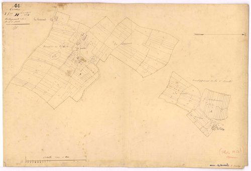 Avessac - Section H2 H3 (développement) Moulin de Penhouet (section de) ; 214-376 ; 376-556 ; développement des villages des Patys et de La Touche