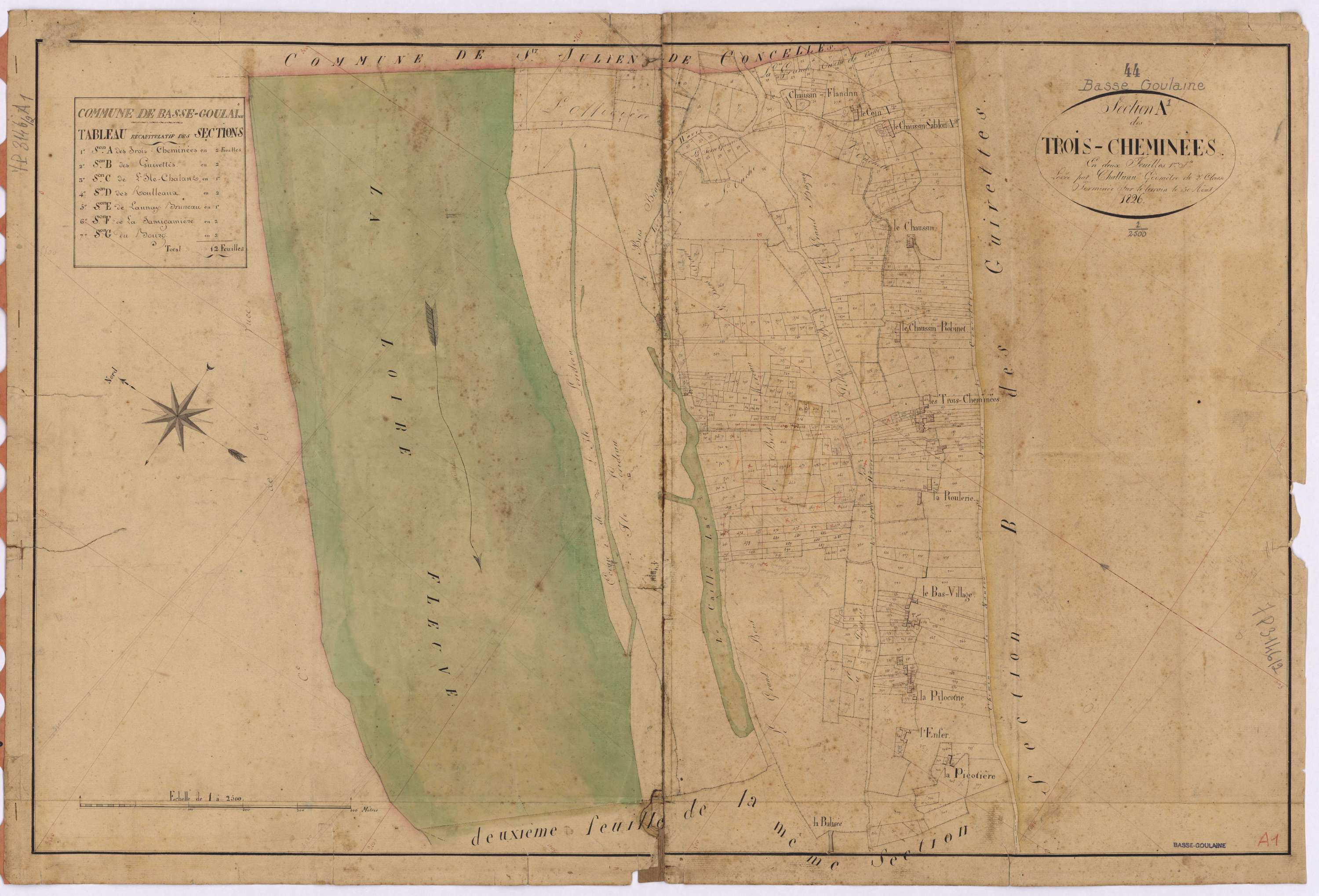 Basse-Goulaine - Section A1 Trois-Cheminées (section des)