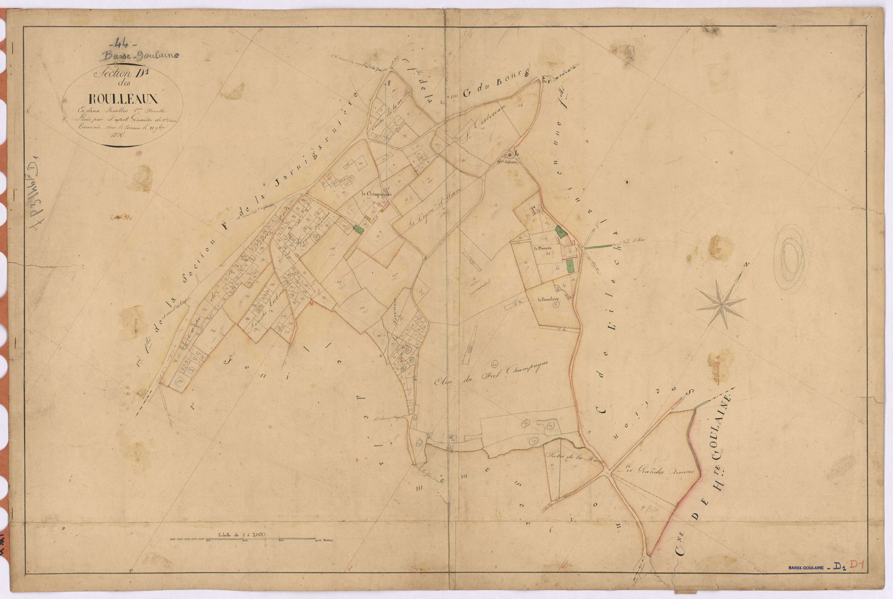 Basse-Goulaine - Section D1 Roulleaux (section des)