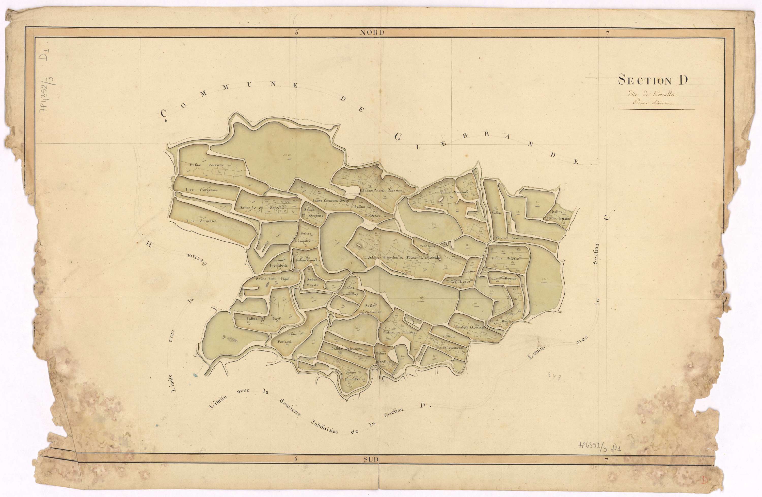 Batz-sur-Mer - Section D1 Kervallet (section de)