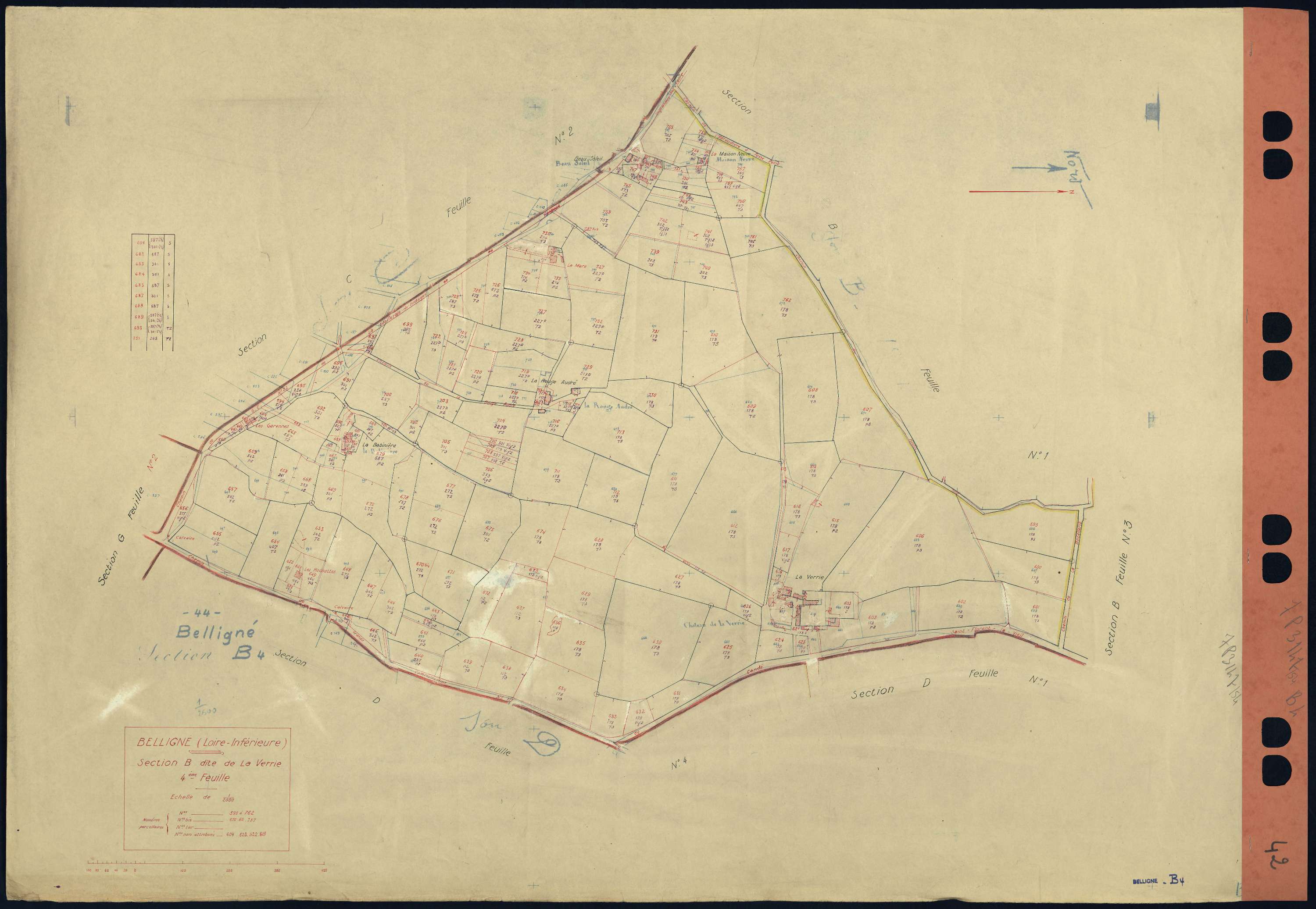 Belligné - Section B4 599-762