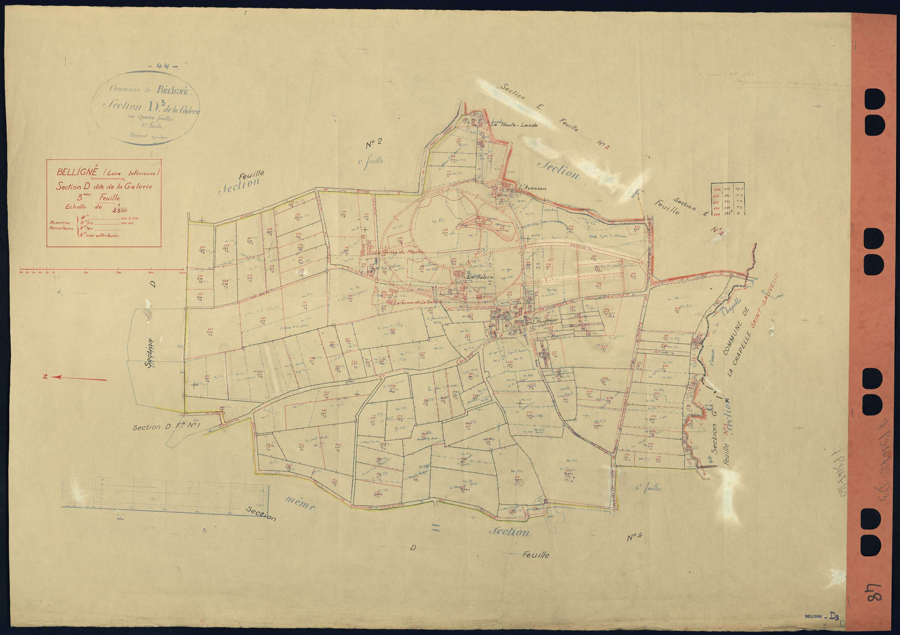 Belligné - Section D3 339-512