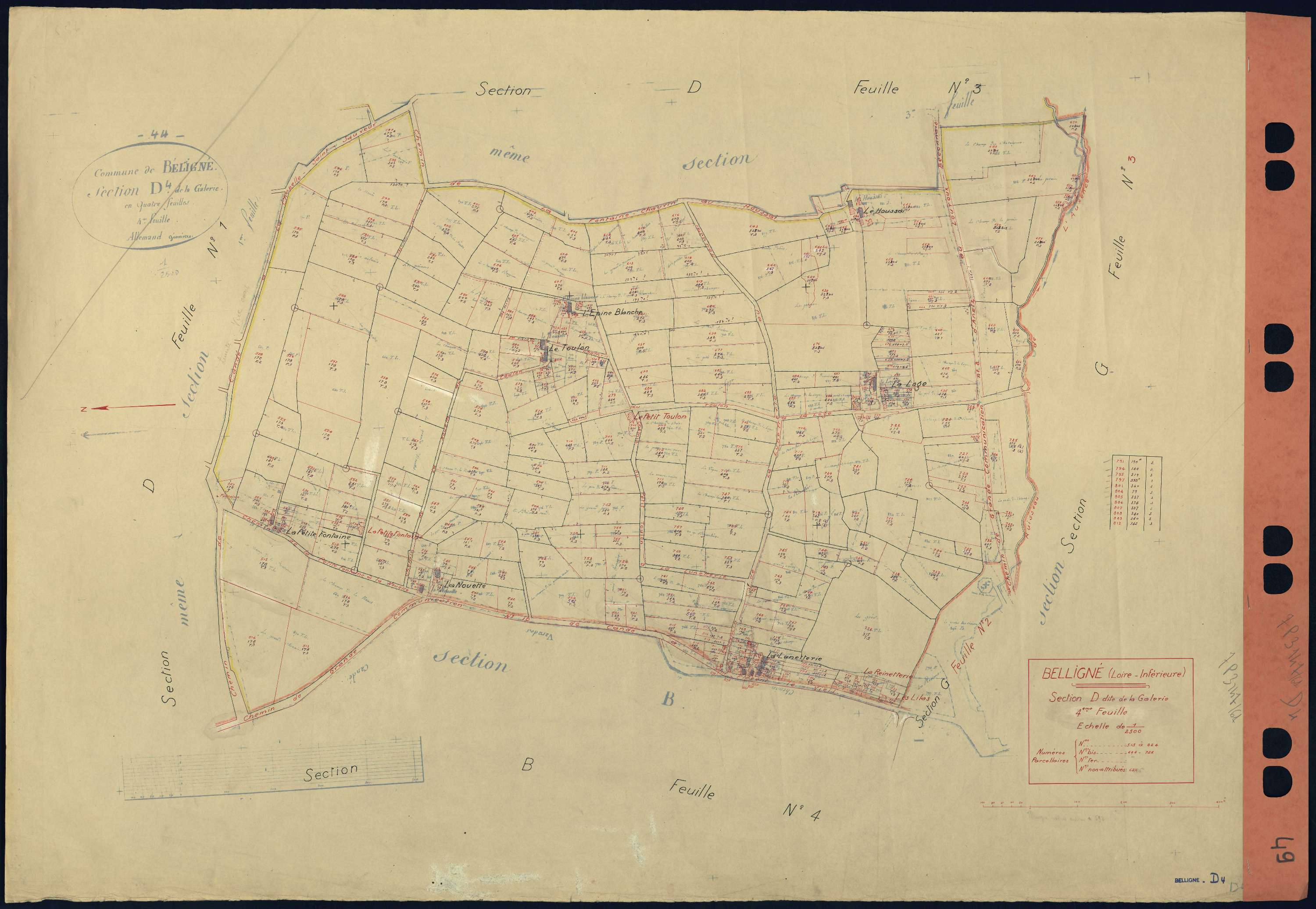 Belligné - Section D4 513-824