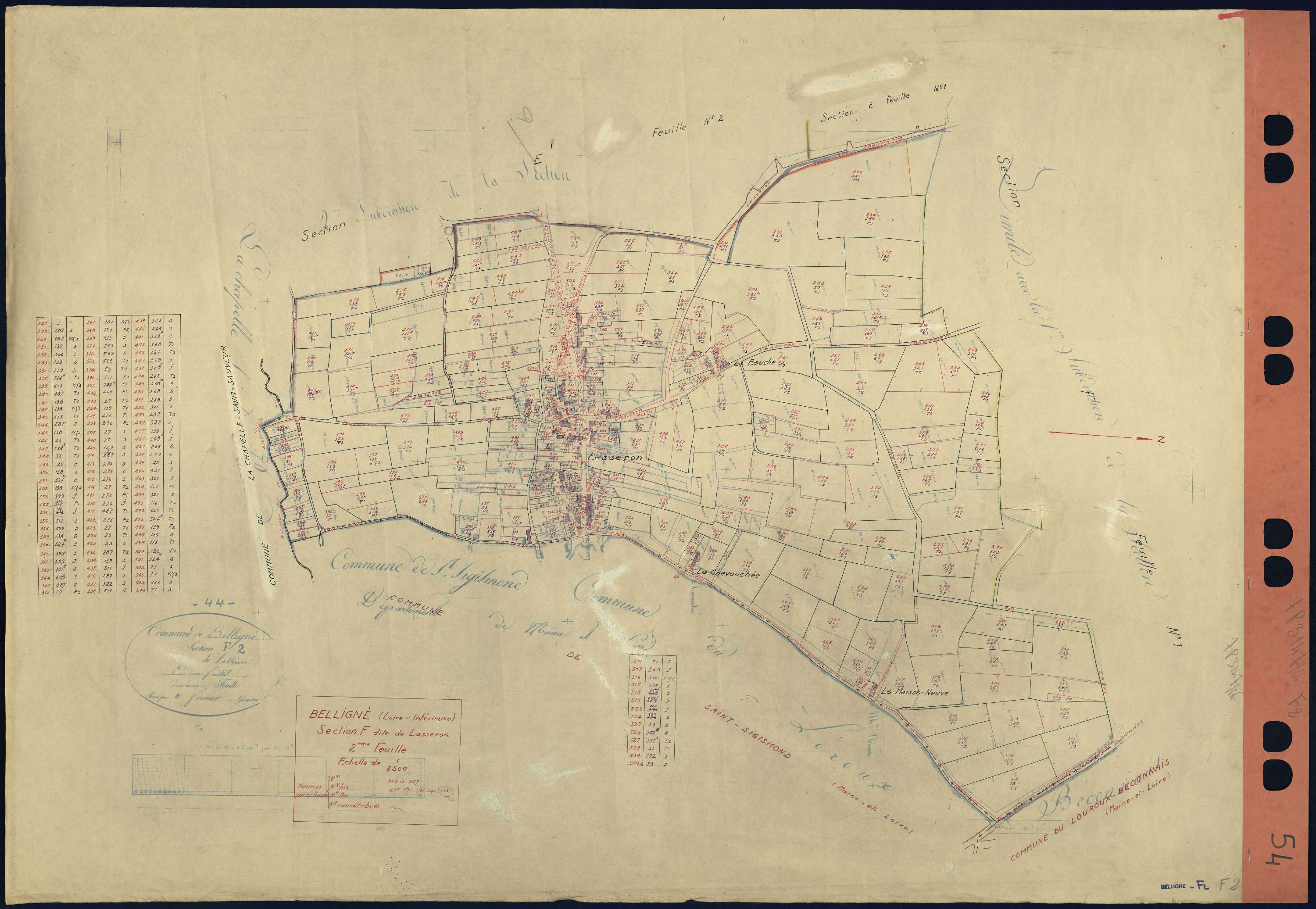 Belligné - Section F2 229-557