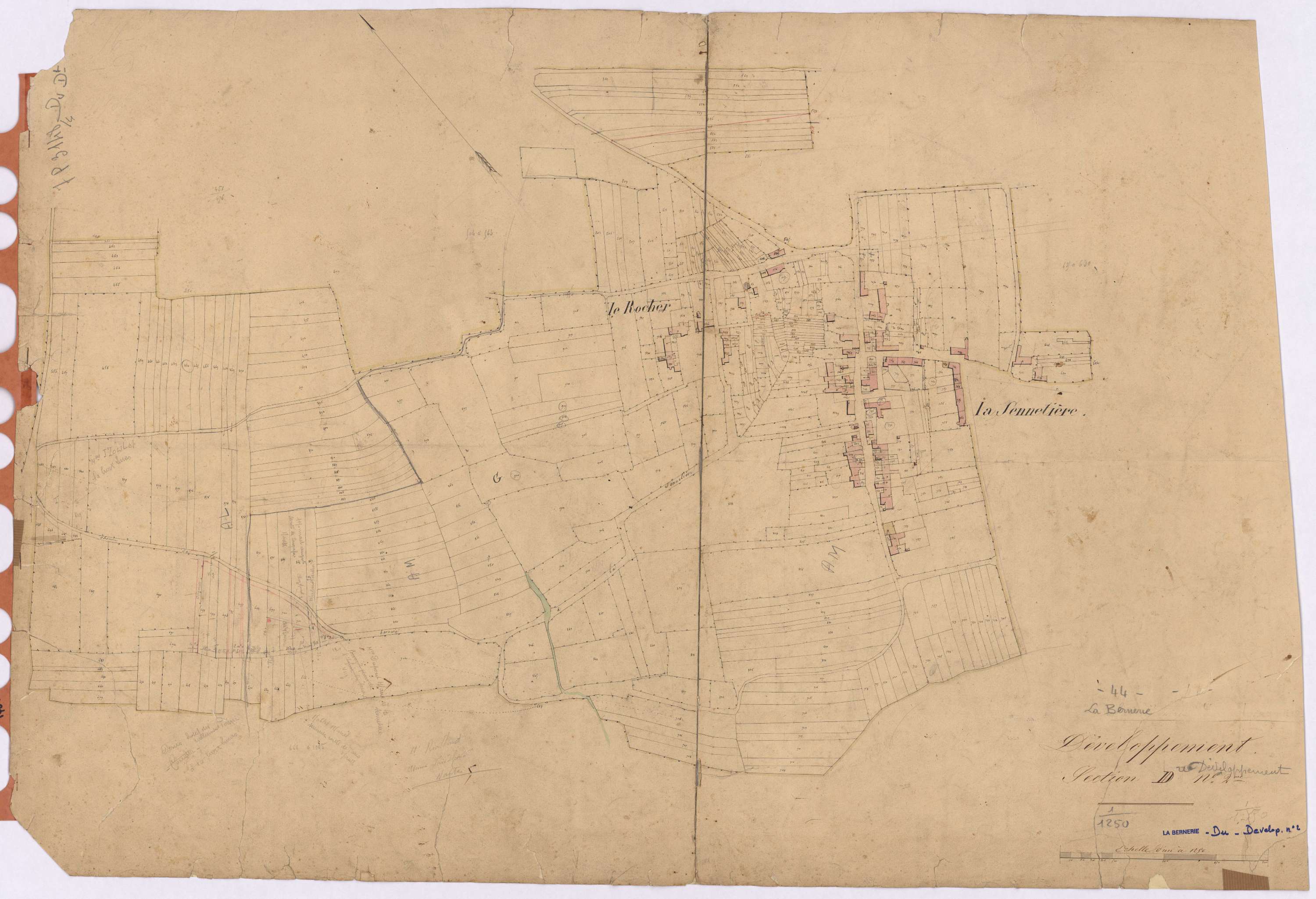 La Bernerie-en-Retz - Section D (développement) Sennetière (section de La) ; développement de parcelles diverses