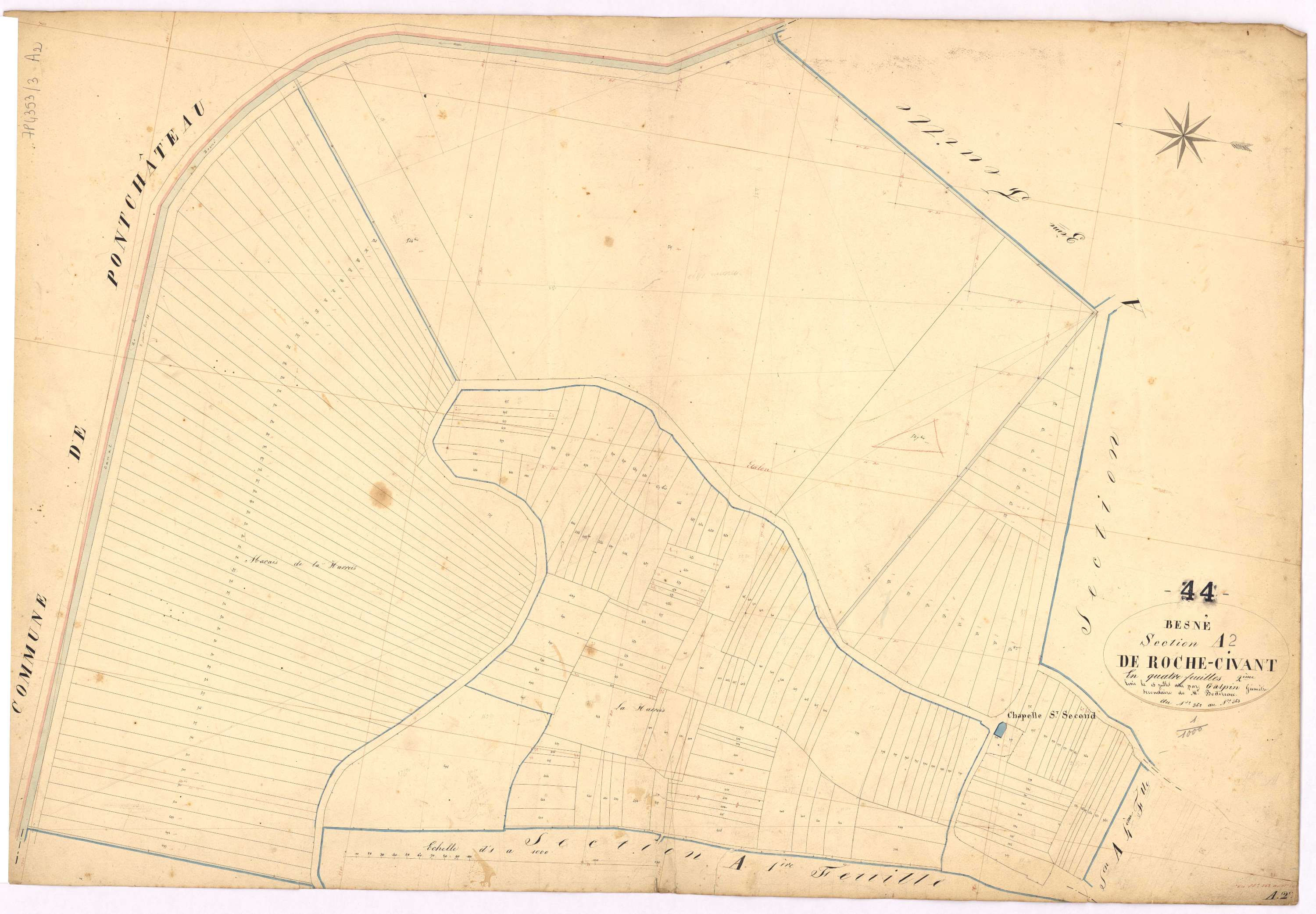 Besné - Section A2 Roche-Civant (section de) ; 362-563