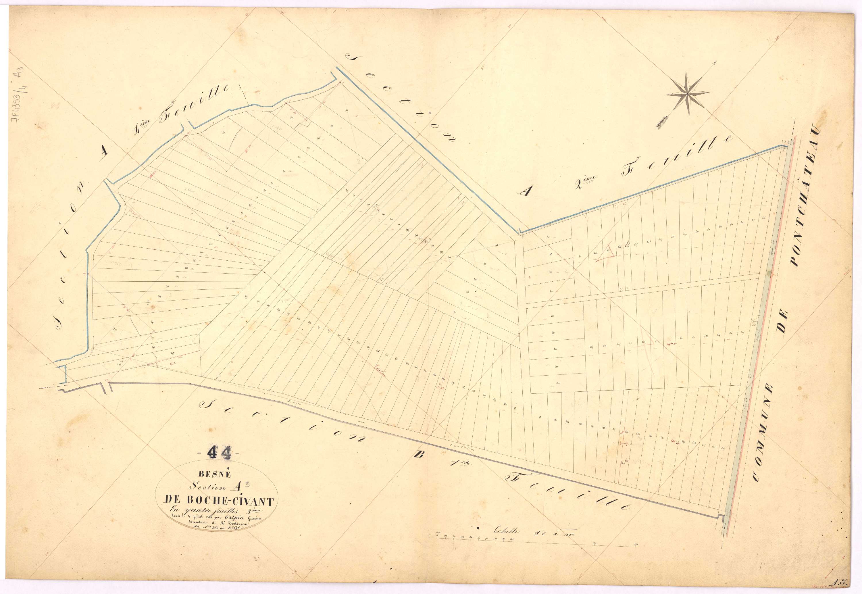 Besné - Section A3 Roche-Civant (section de) ; 564-696