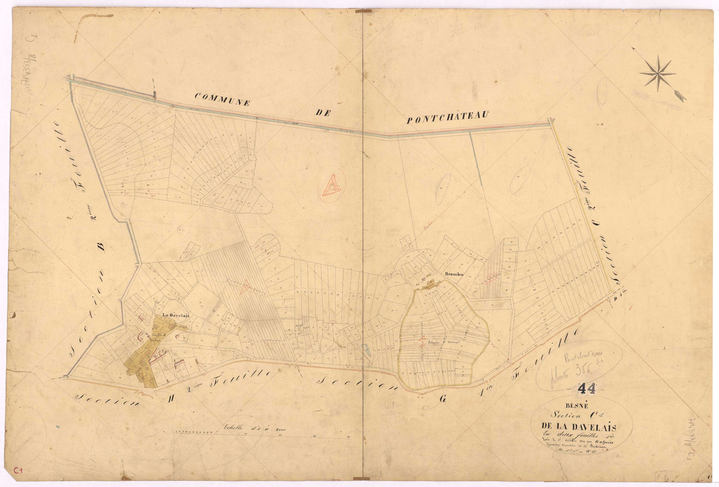 Besné - Section C1 Davelais (section de La) ; 1-447