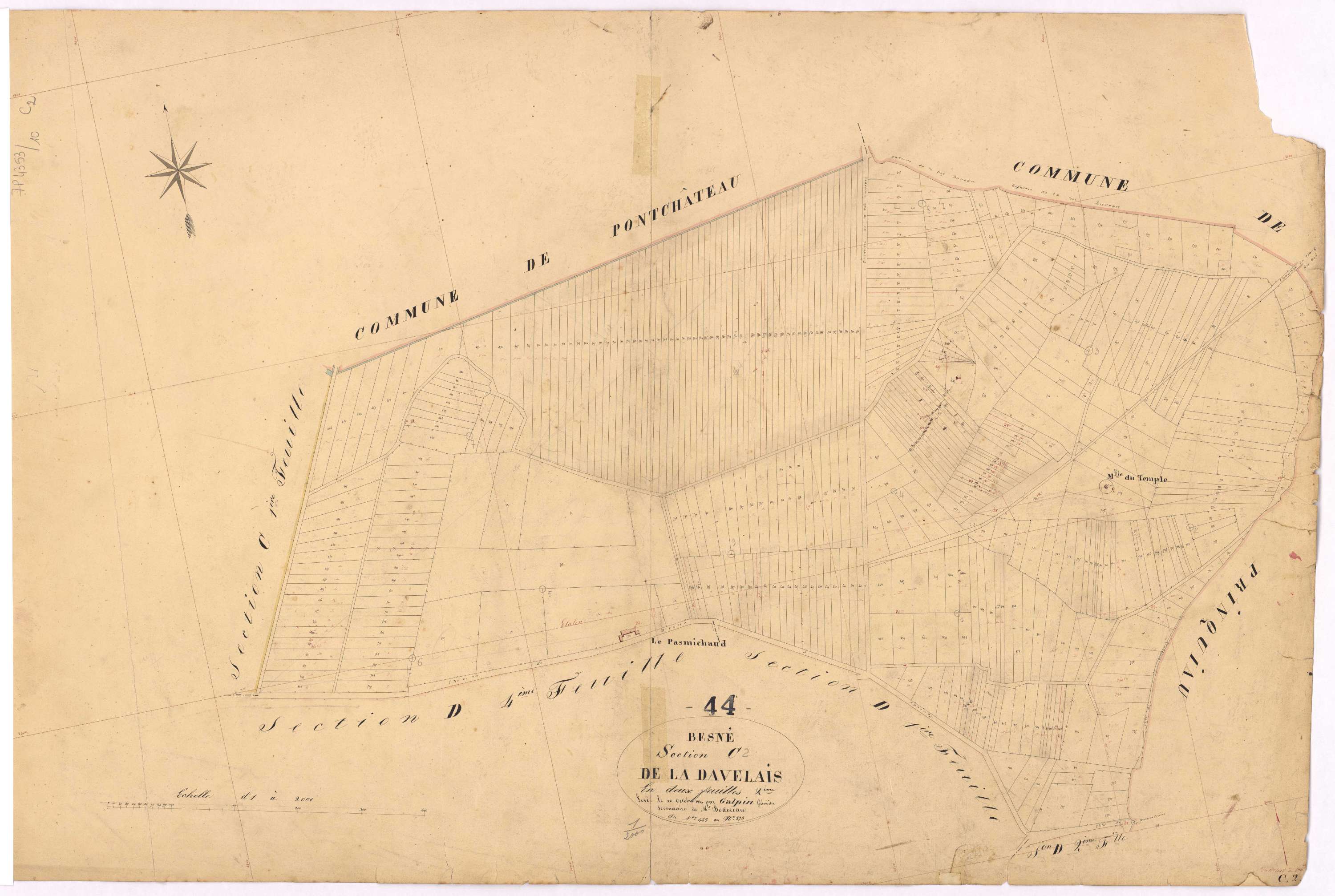 Besné - Section C2 Davelais (section de La) ; 448-875