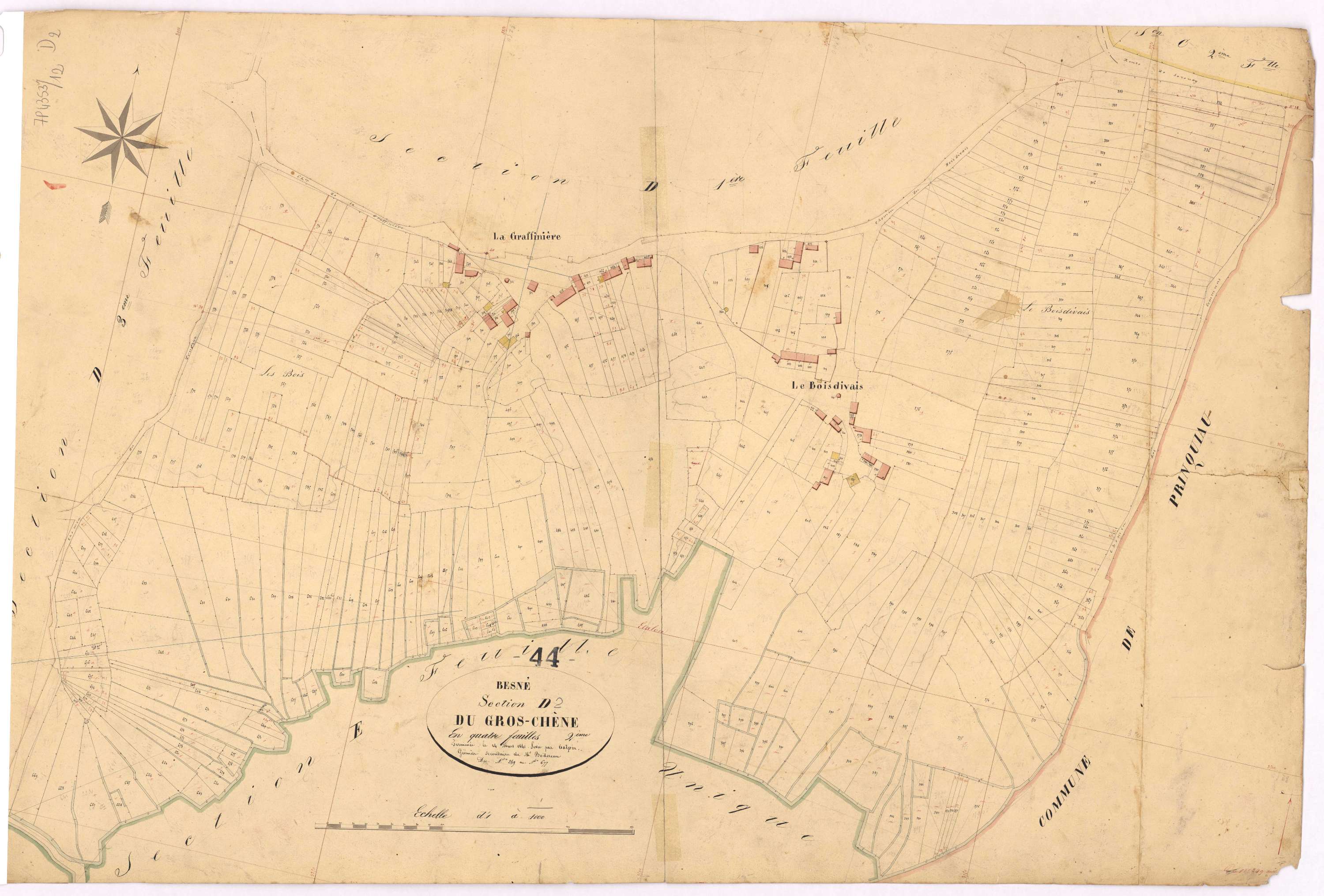 Besné - Section D2 Gros-Chêne (section du) ; 249-677