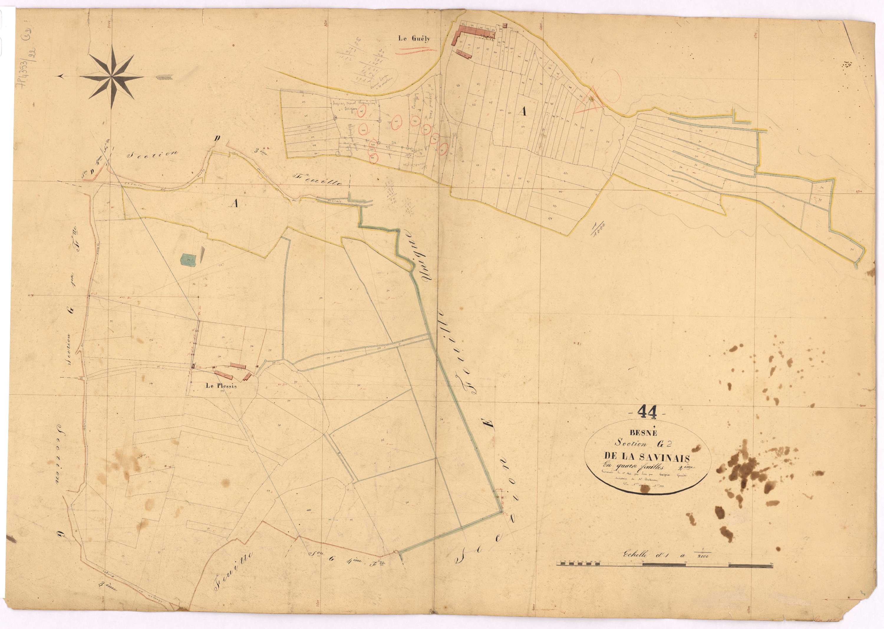 Besné - Section G2 Savinais (section de La) ; 433-553