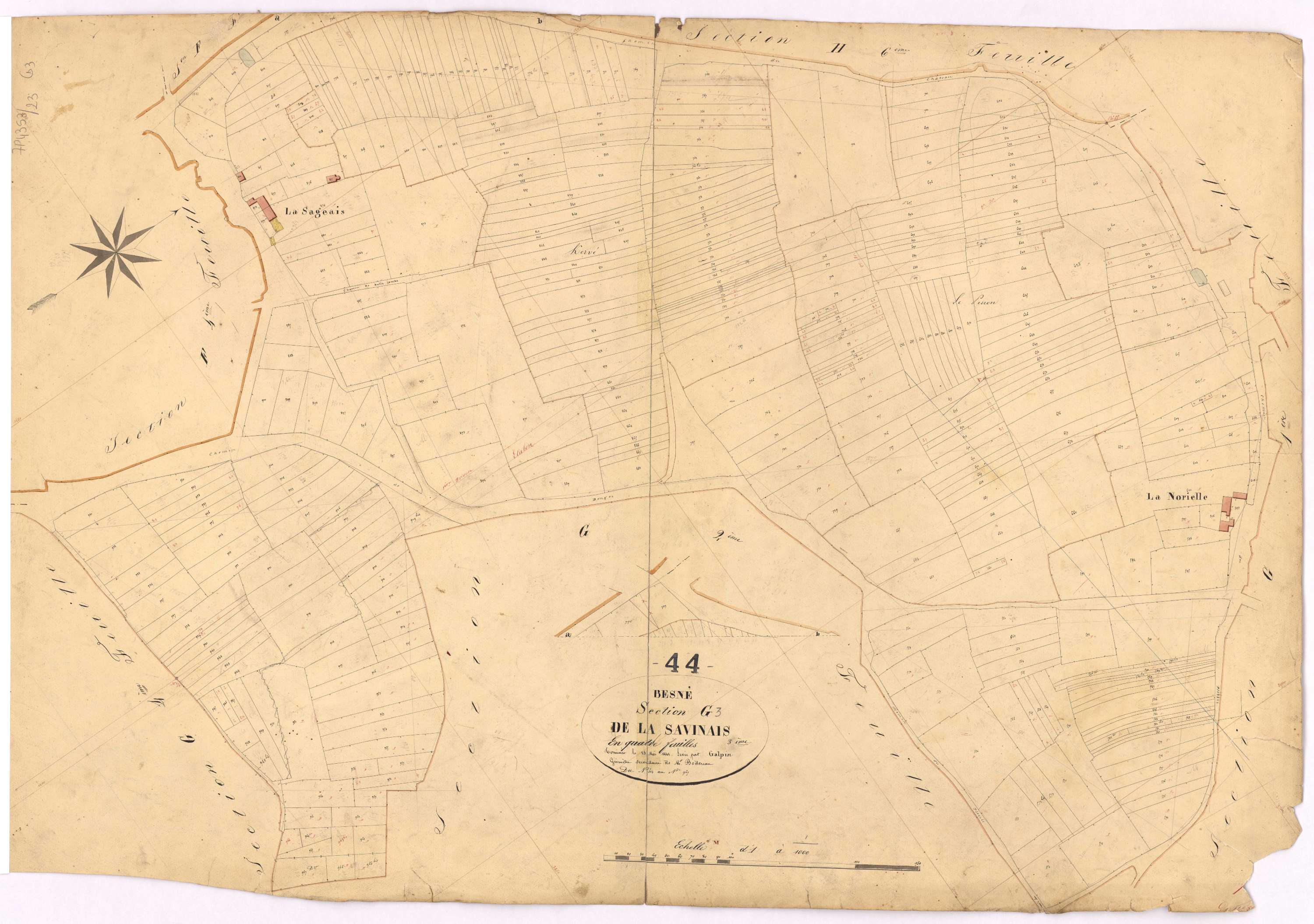 Besné - Section G3 Savinais (section de La) ; 554-967